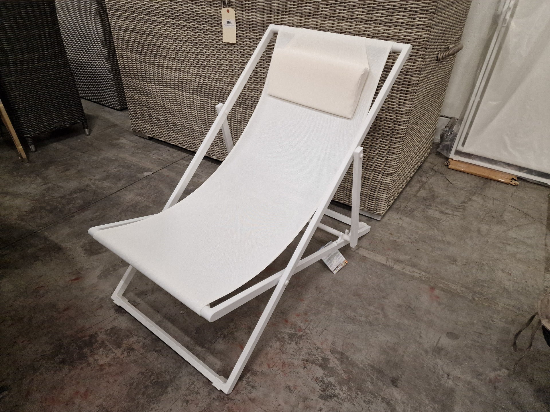 Alu Libec Transat White Mat - White Textilene