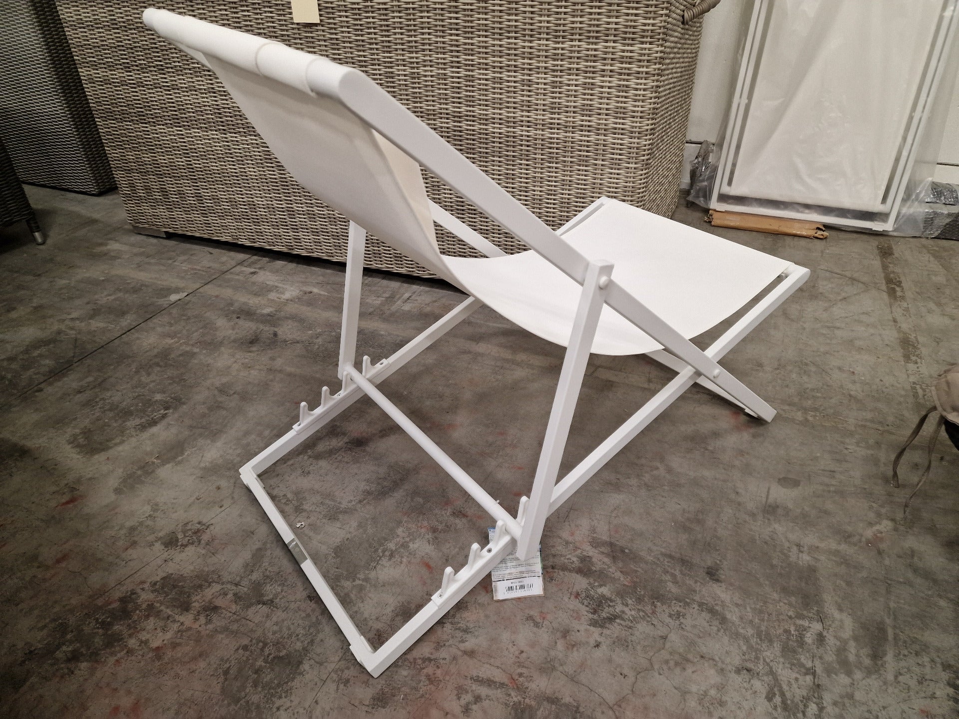 Alu Libec Transat White Mat - White Textilene