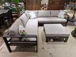 Lounge Set Bellagio Charcoal Mat - Licht Grijze Kussens