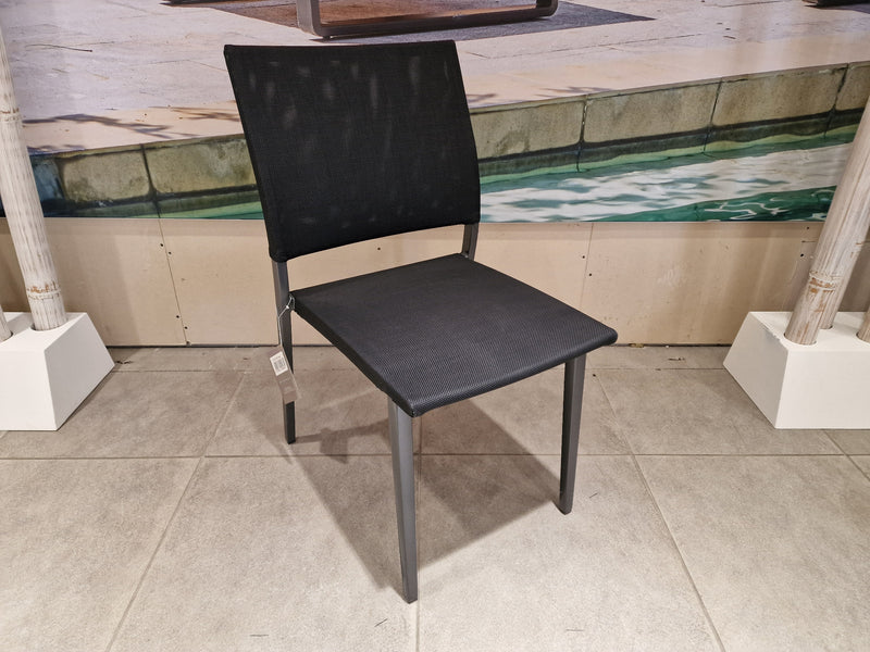 Alu Stapelbare Tuinstoel Orbey - Alu Frame - Air Tex Black