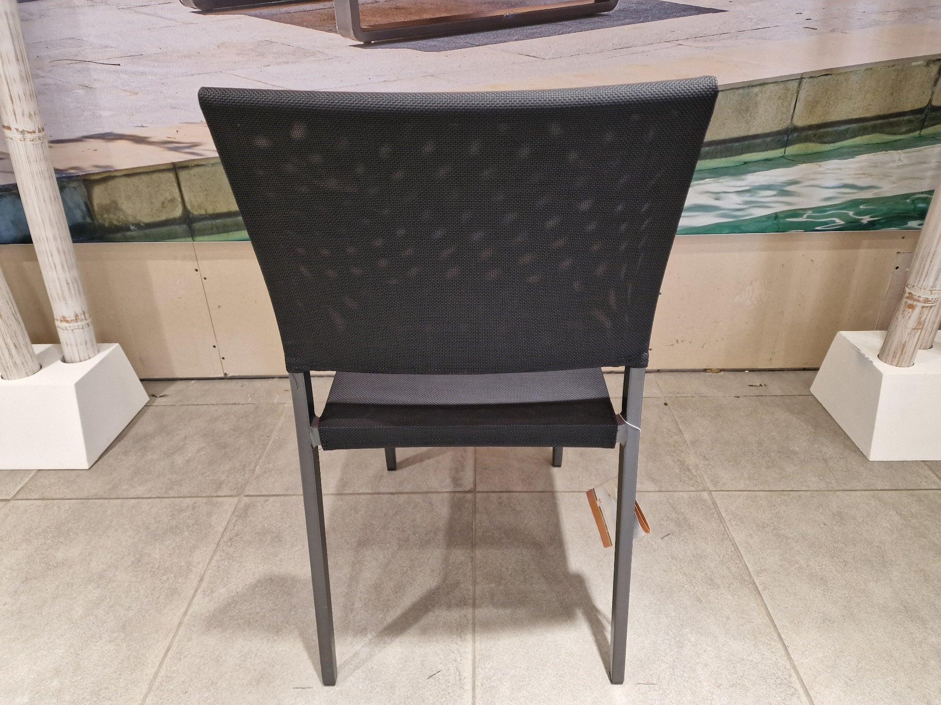 Alu Stapelbare Tuinstoel Orbey - Alu Frame - Air Tex Black