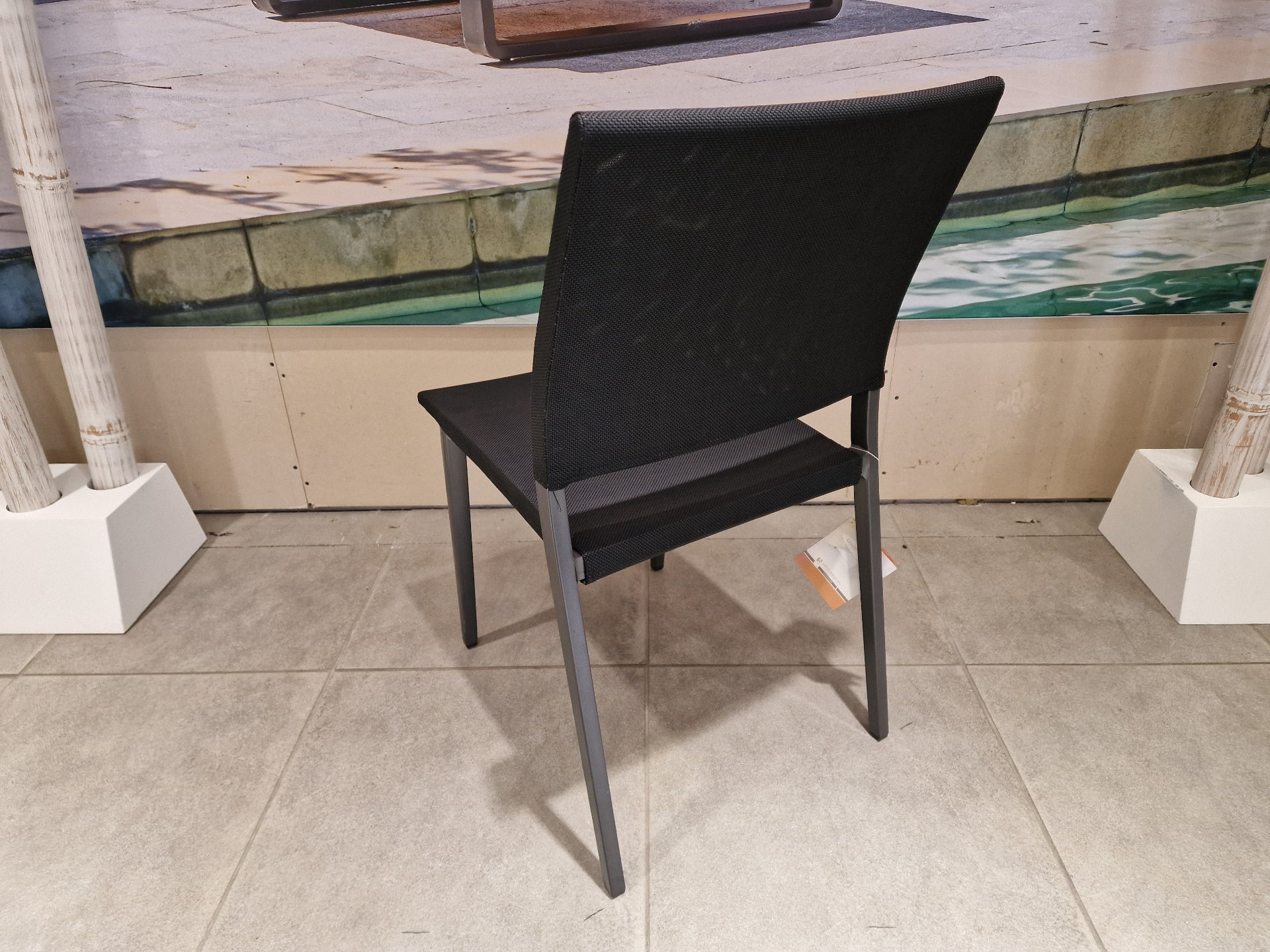 Alu Stapelbare Tuinstoel Orbey - Alu Frame - Air Tex Black