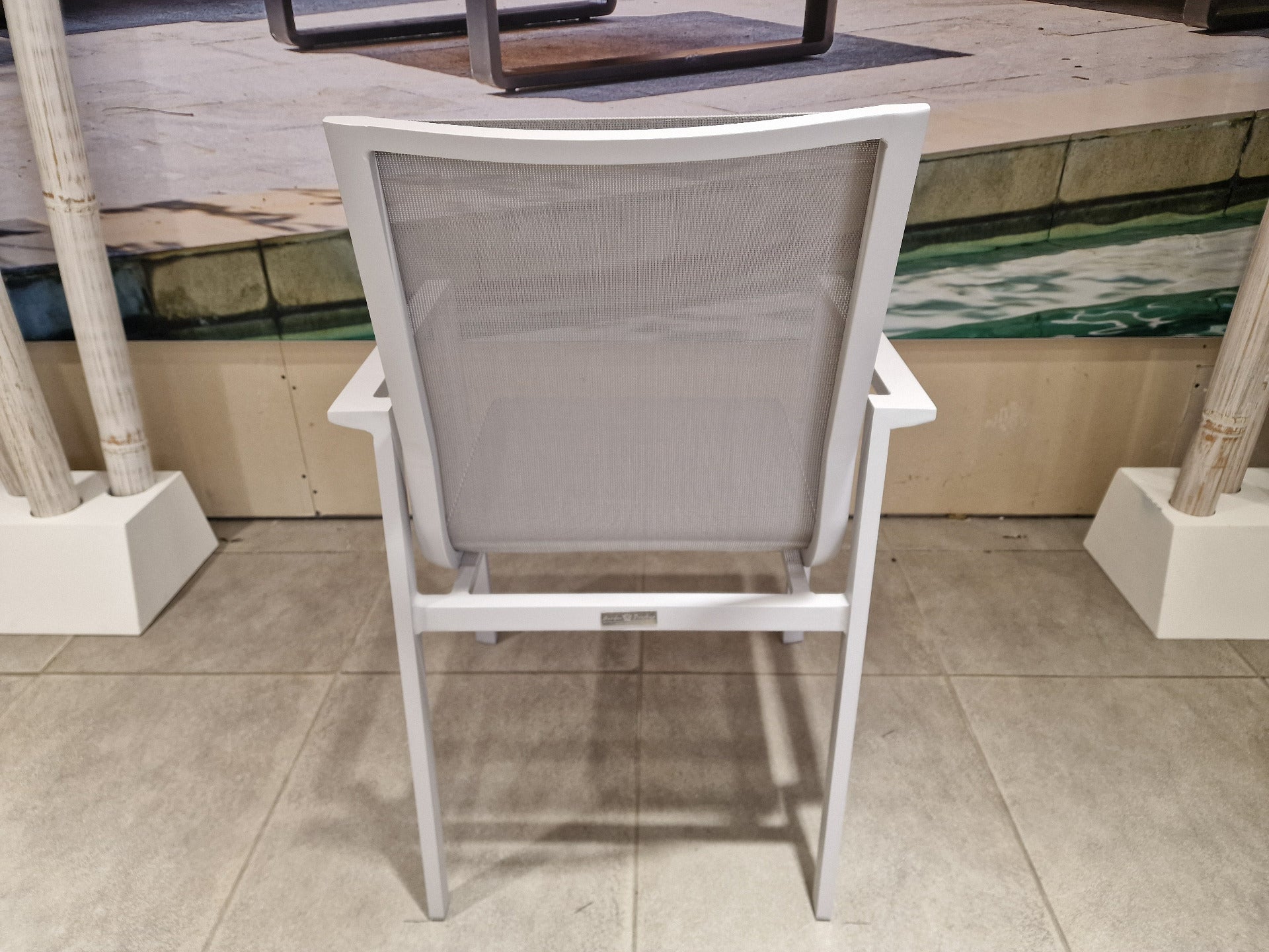 Alu Stapelstoel Arosa Mistral Grey Mat Textilene Light Grey