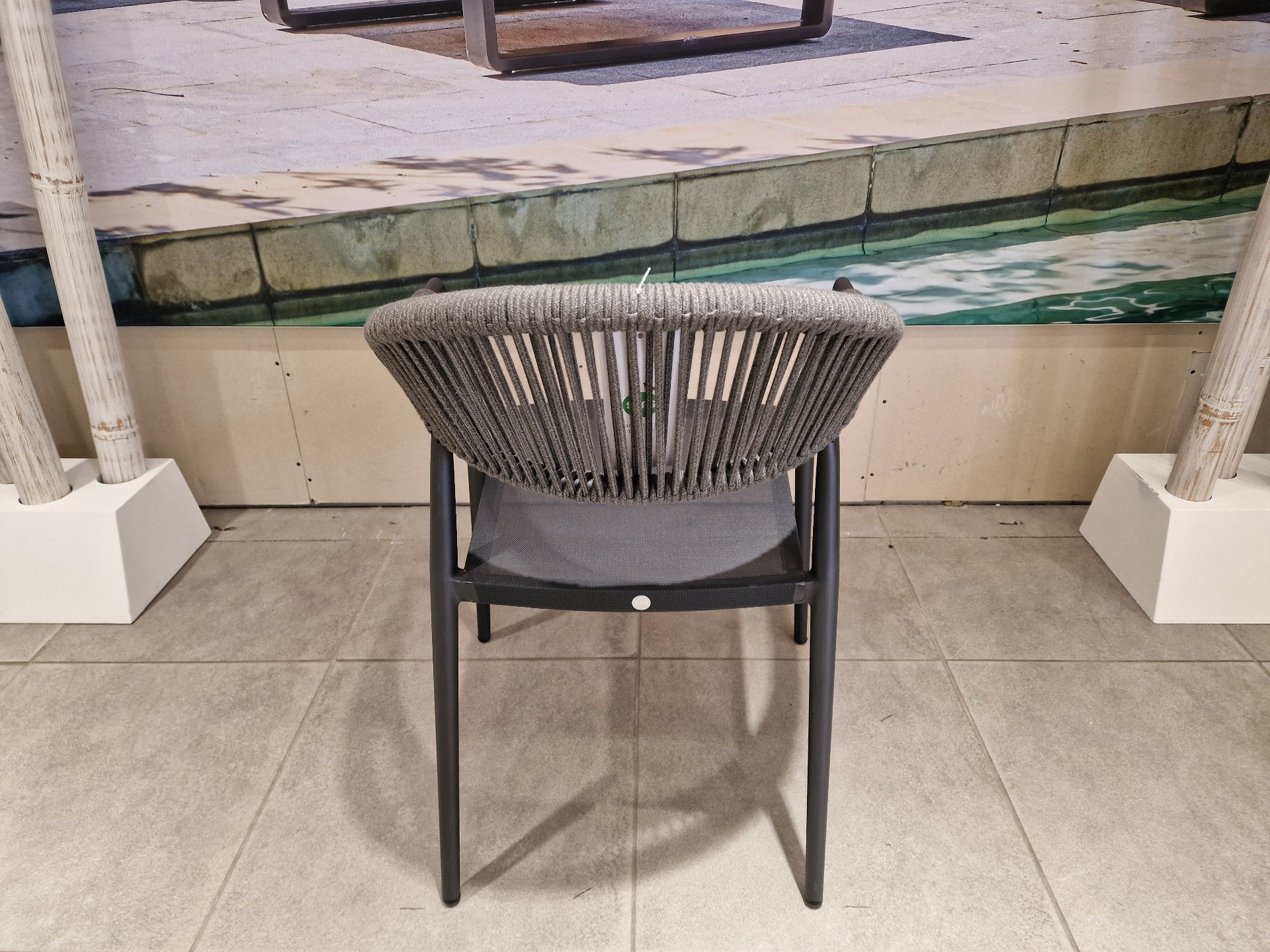 Matera Tuinstoel Alu Royal Grey Mat met Carbon Grey Rope