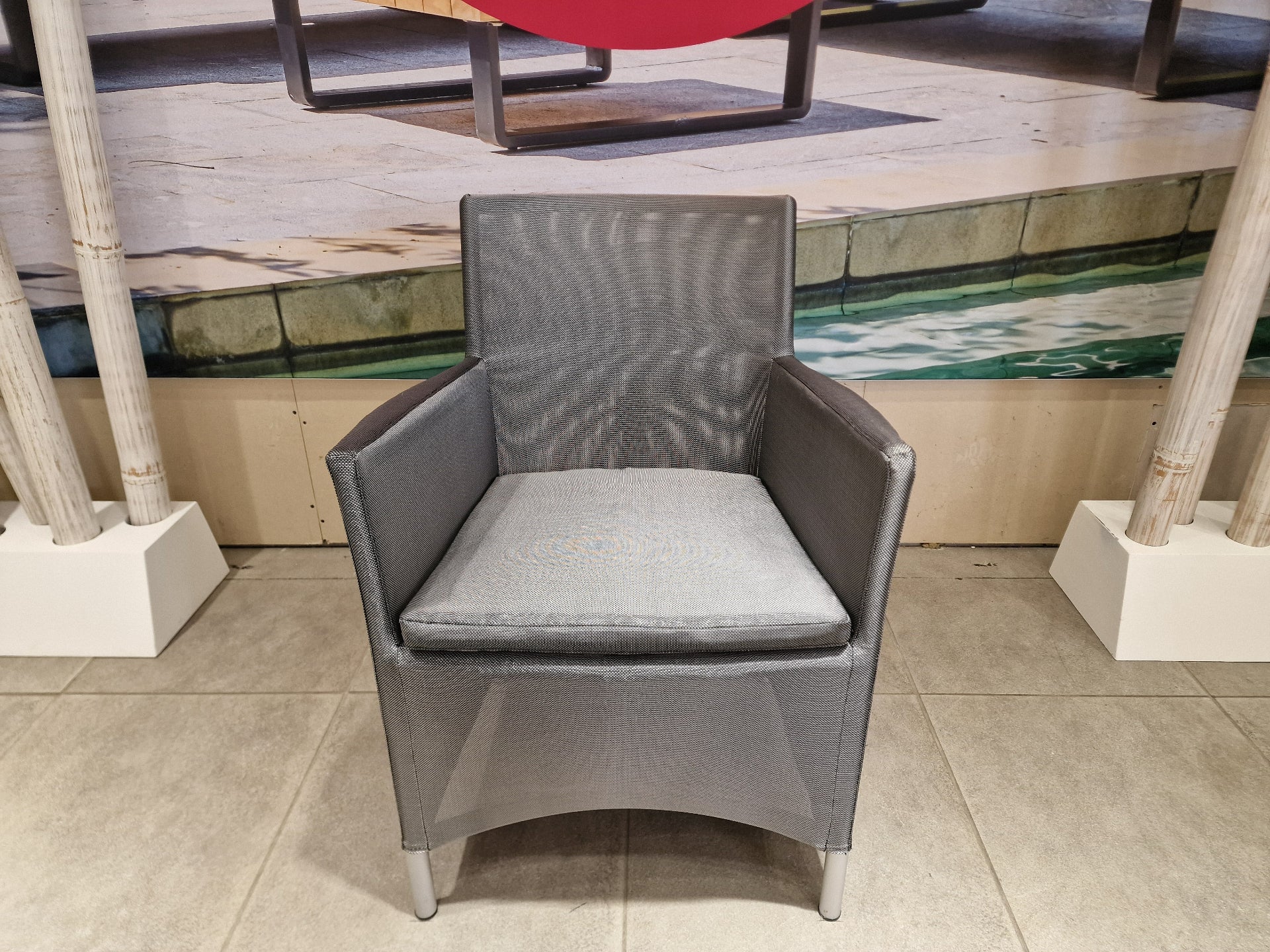 Textilene Zetel Oslo Bekleding Silver Grey Alu Frame Met Armleuning