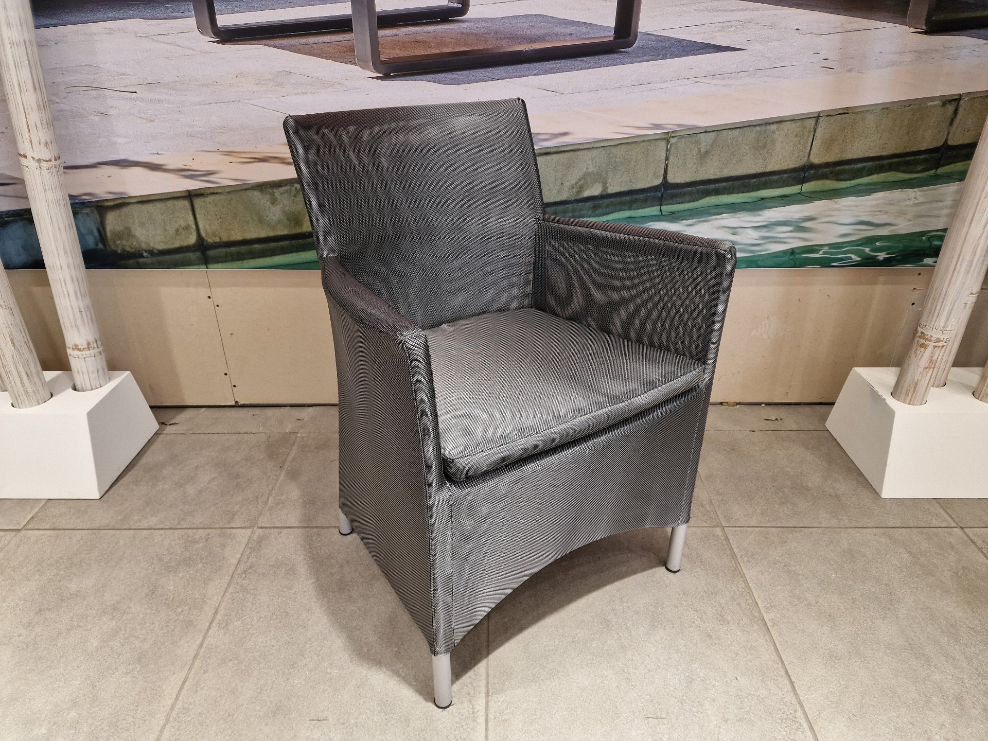 Textilene Zetel Oslo Bekleding Silver Grey Alu Frame Met Armleuning