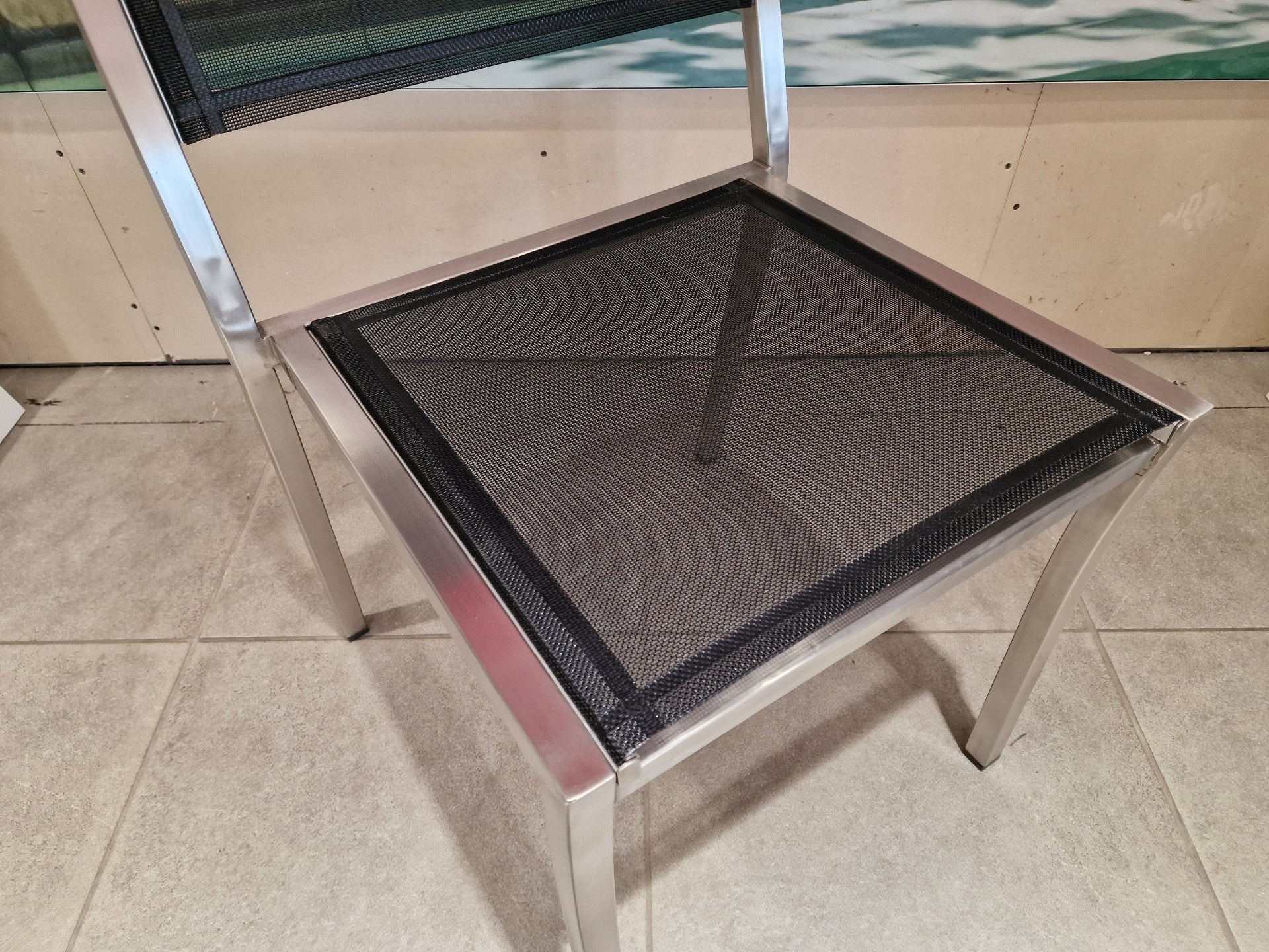 Tuinstoel Nexxt Kings Inox Stapelstoel Zonder Arm Textileen Zwaar Frame