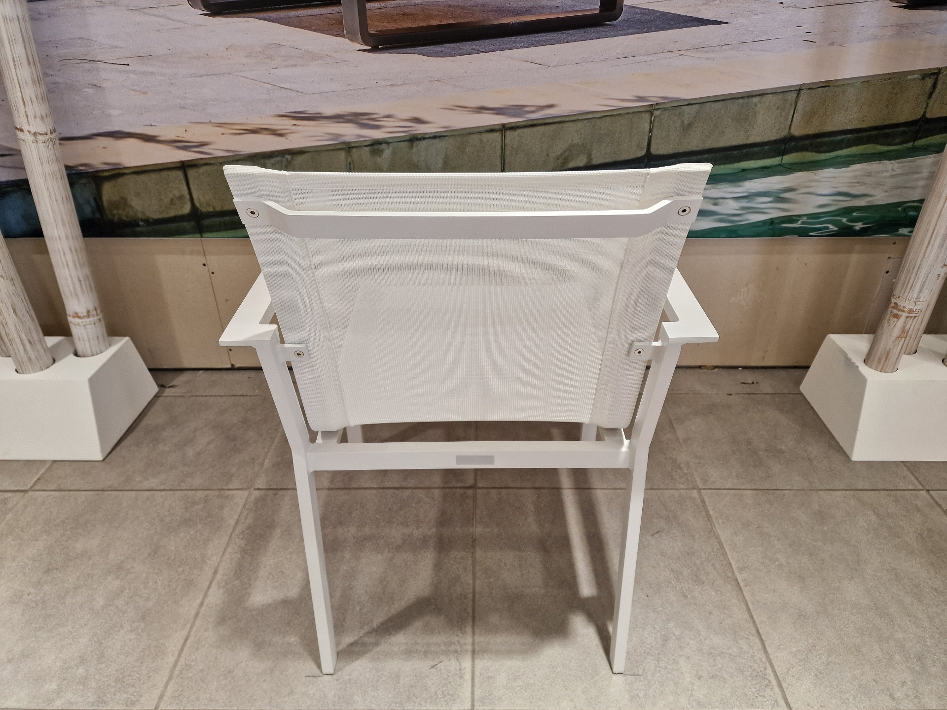 Stapelstoel Lucia - Alu Ice - Textilene White