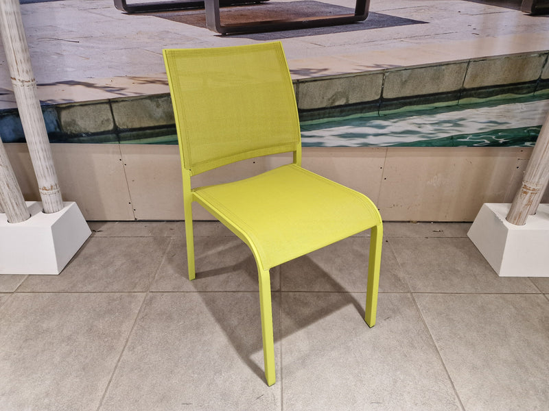 Alu Stapelstoel Nice Green Mat + Green Textilene