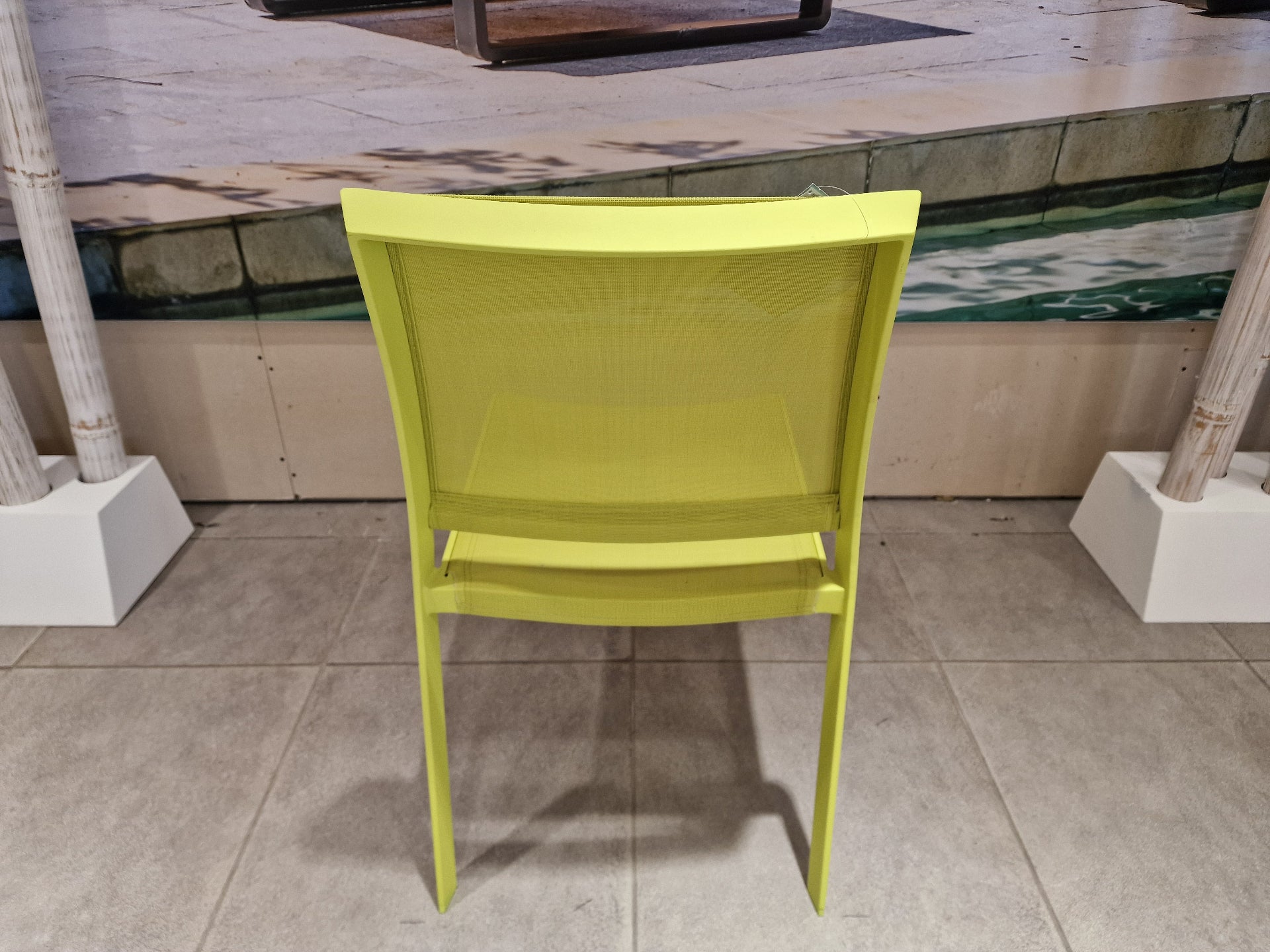 Alu Stapelstoel Nice Green Mat + Green Textilene