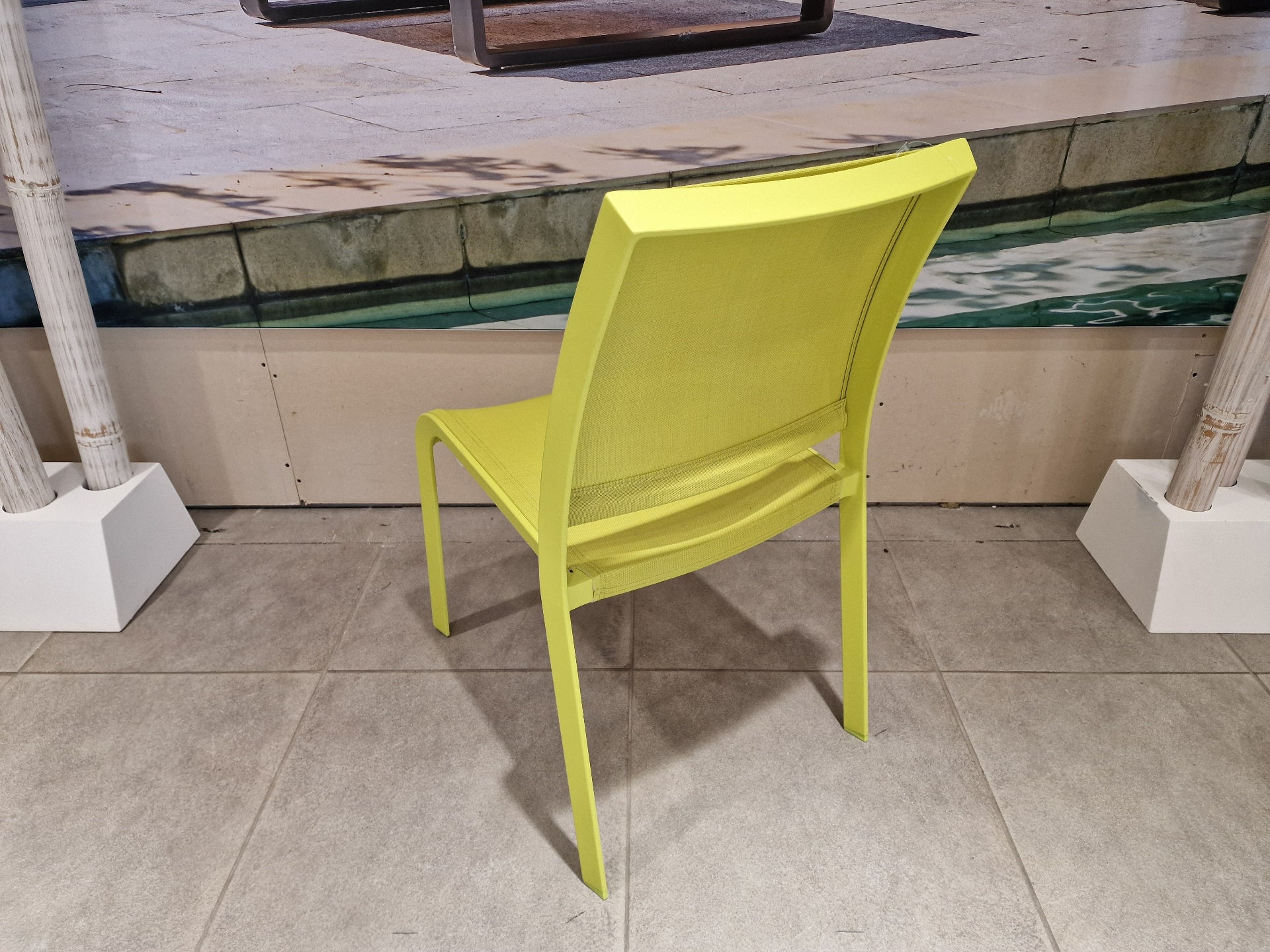 Alu Stapelstoel Nice Green Mat + Green Textilene