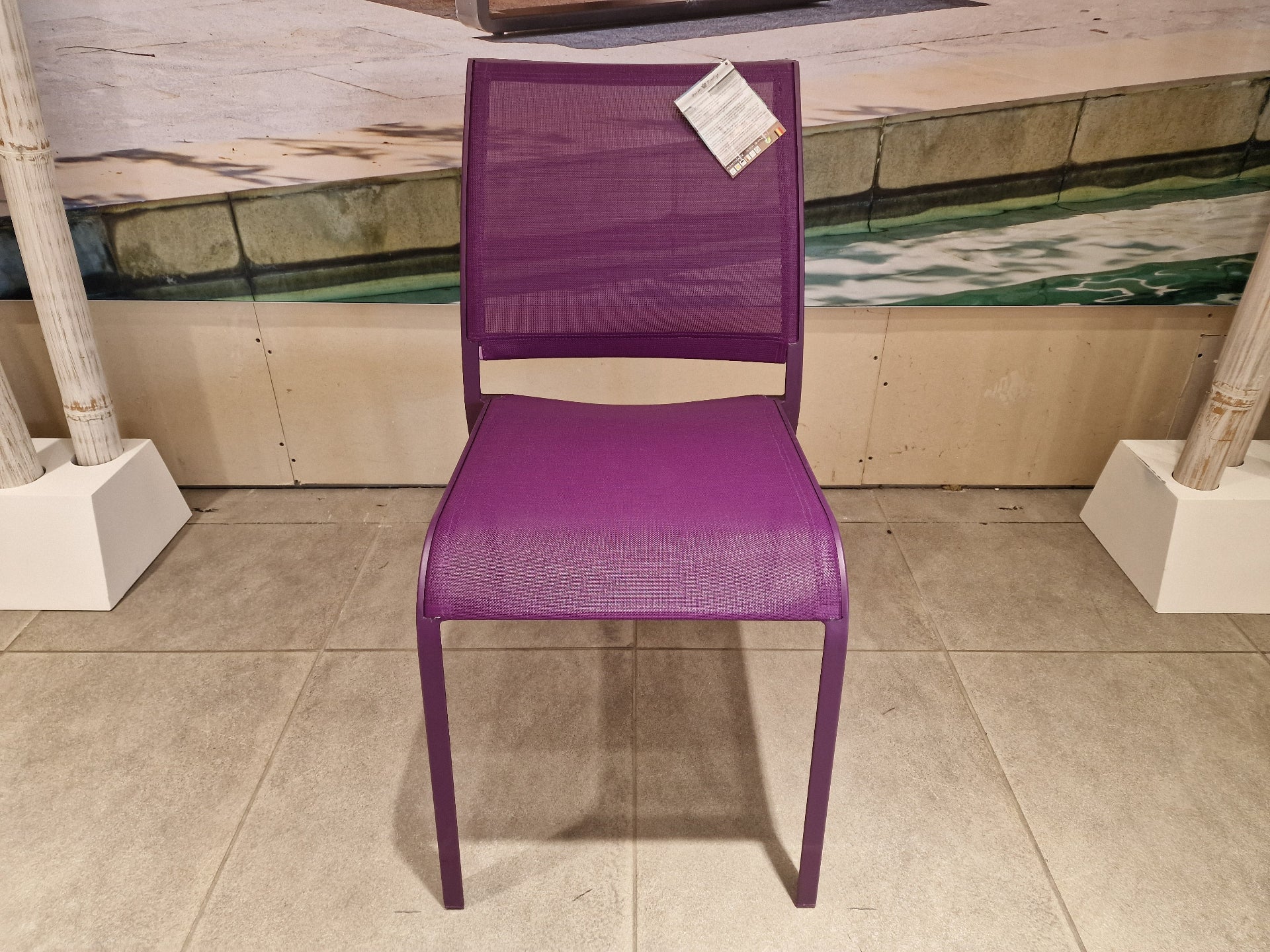 Alu Stapelstoel Nice Purple Mat + Purple Textilene