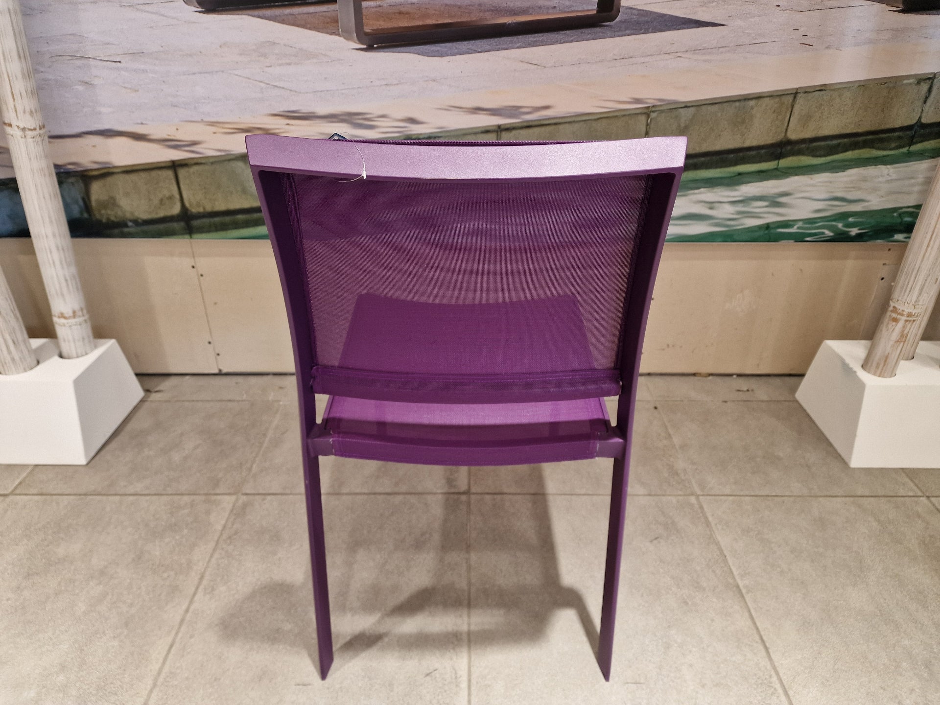 Alu Stapelstoel Nice Purple Mat + Purple Textilene