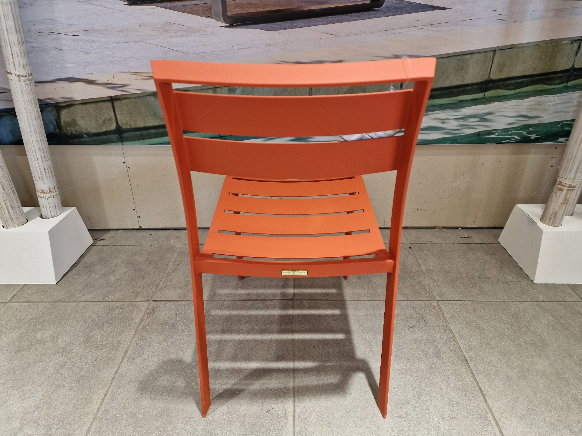 Alu Stapelstoel Nice Slat Orange Mat