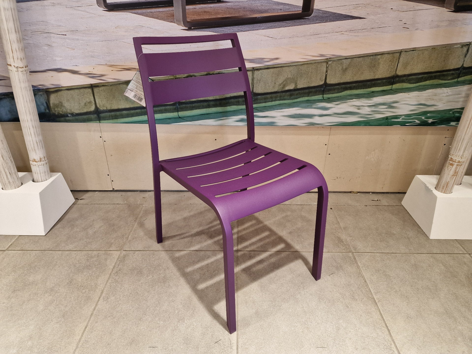 Alu Stapelstoel Nice Slat Purple Mat