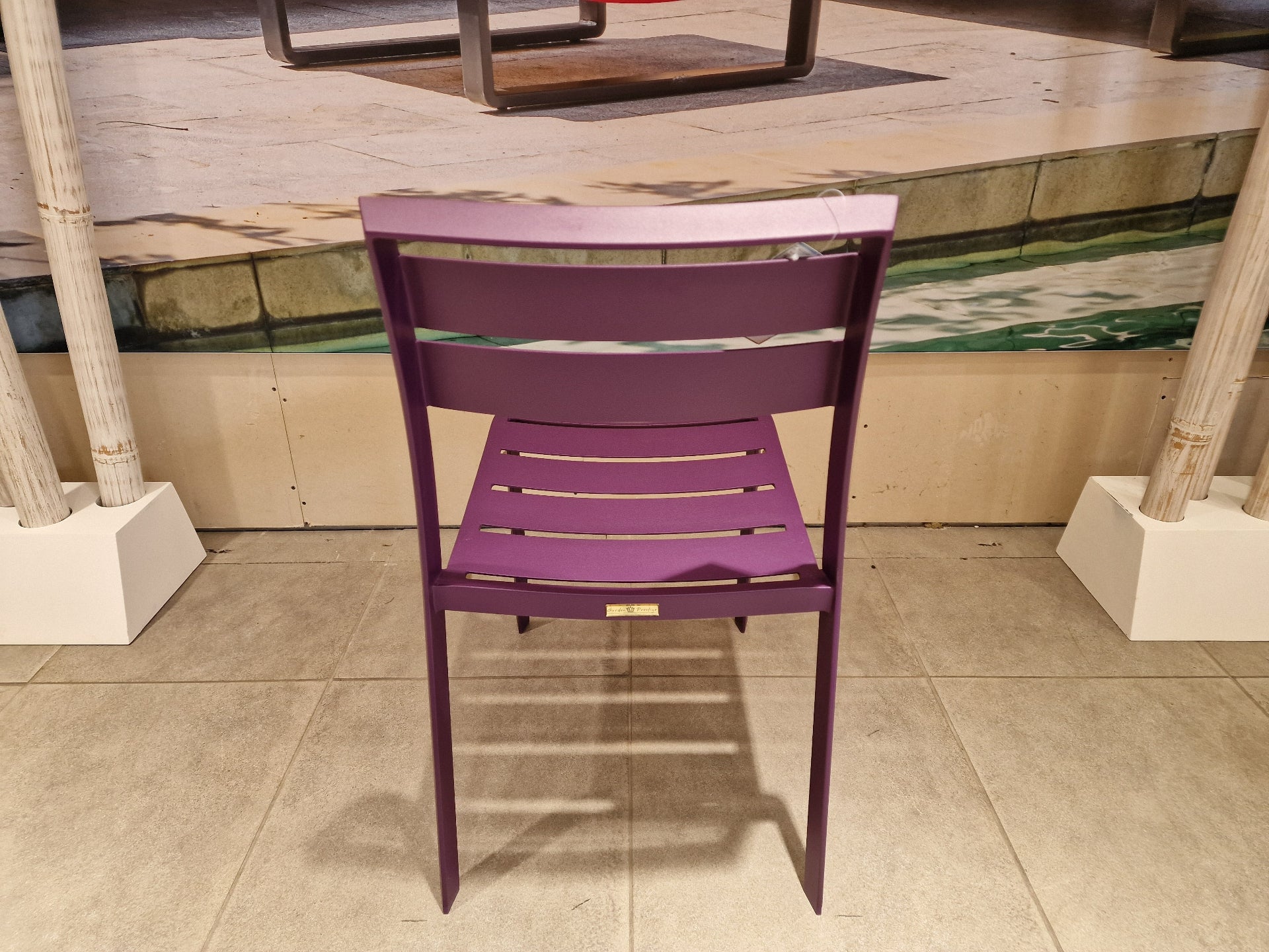 Alu Stapelstoel Nice Slat Purple Mat