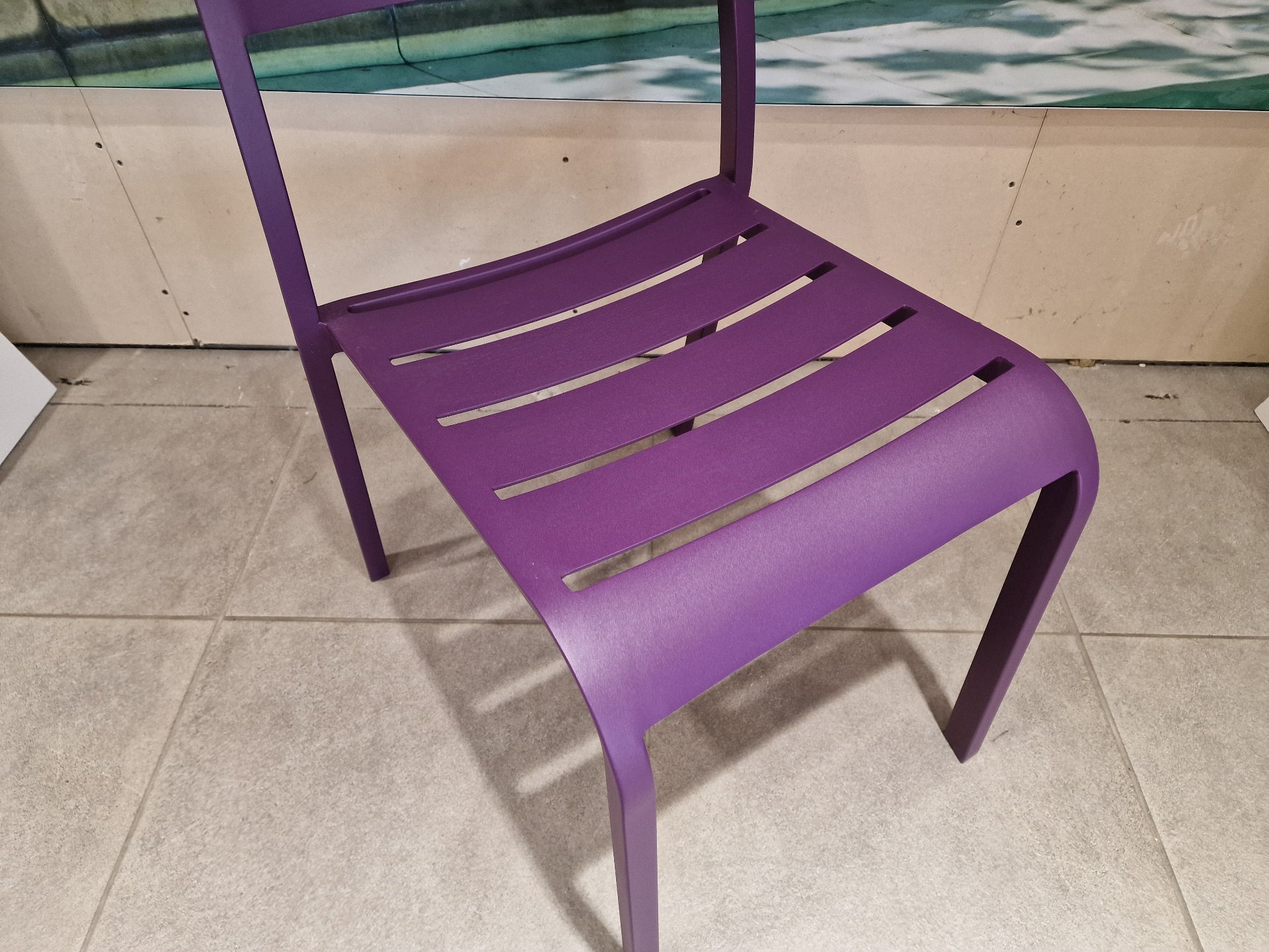 Alu Stapelstoel Nice Slat Purple Mat