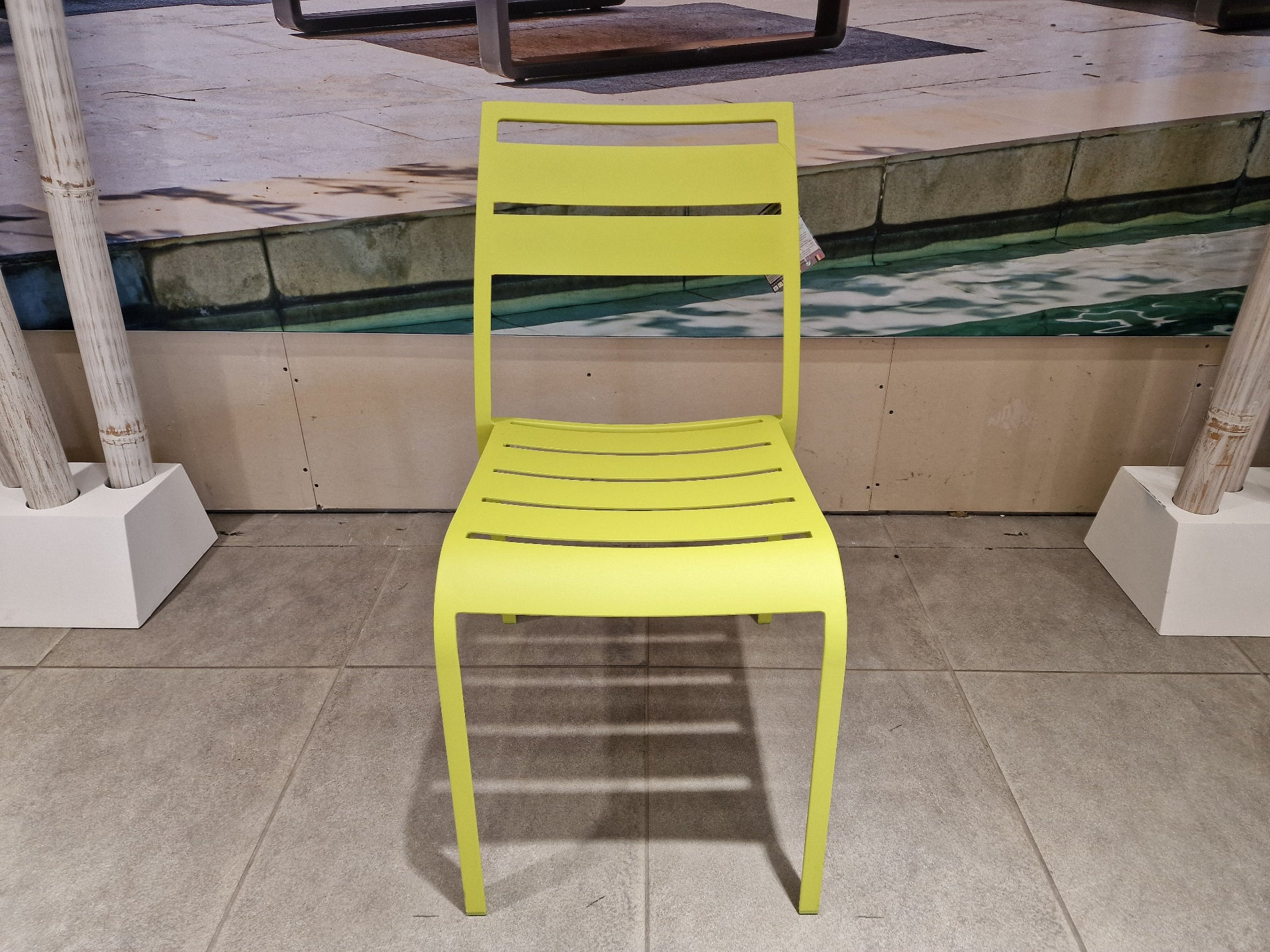 Alu Stapelstoel Nice Slat Green Mat