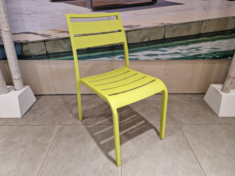 Alu Stapelstoel Nice Slat Green Mat