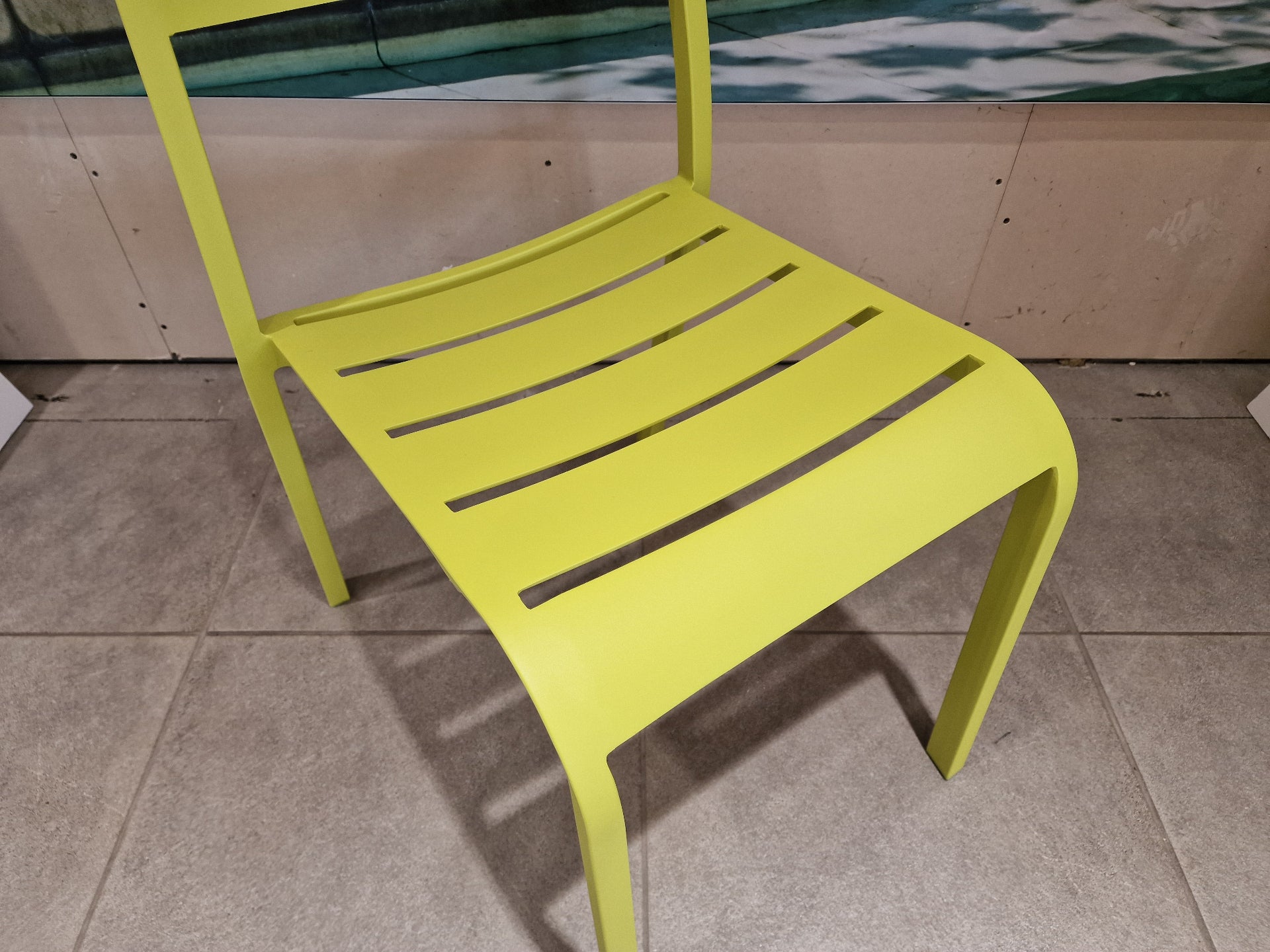 Alu Stapelstoel Nice Slat Green Mat