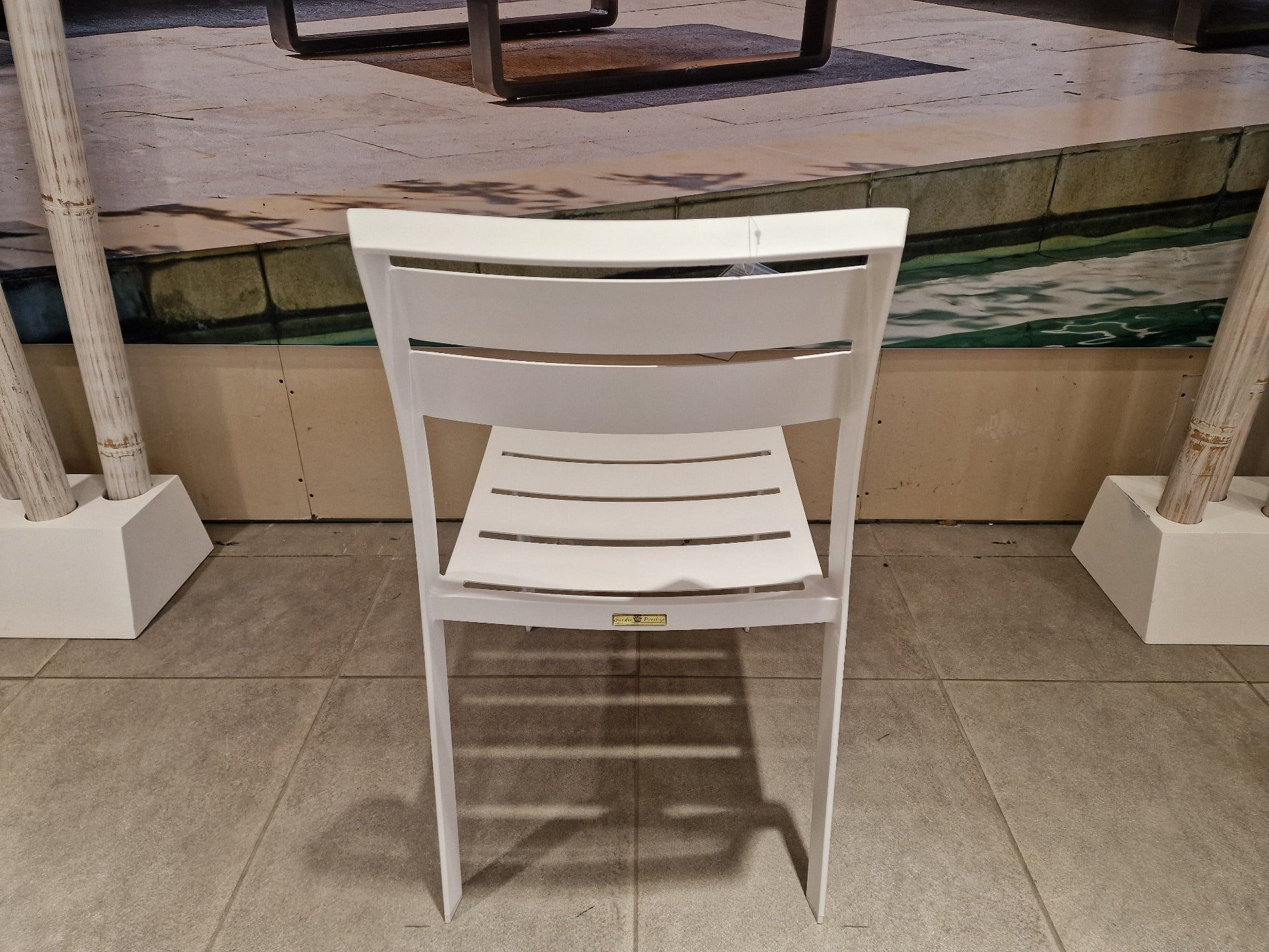 Alu Stapelstoel Nice Slat White Mat