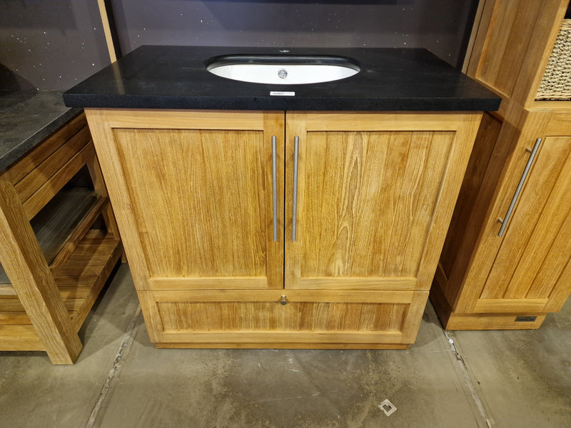 Teak Badkamermeubel New Milano + 1 Onderbouw Ovale Waskom