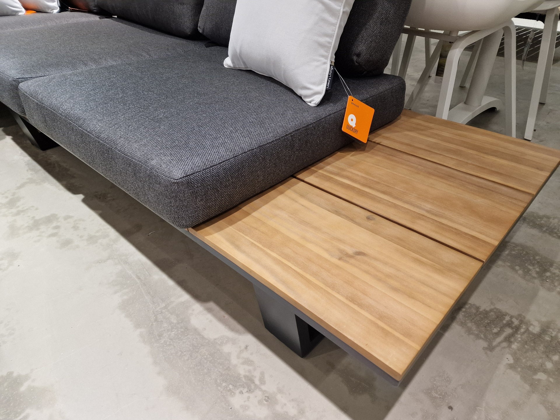 Lota Alu Hoeklounge 3-delig - Acacia Teak Look - Alu Charcoal