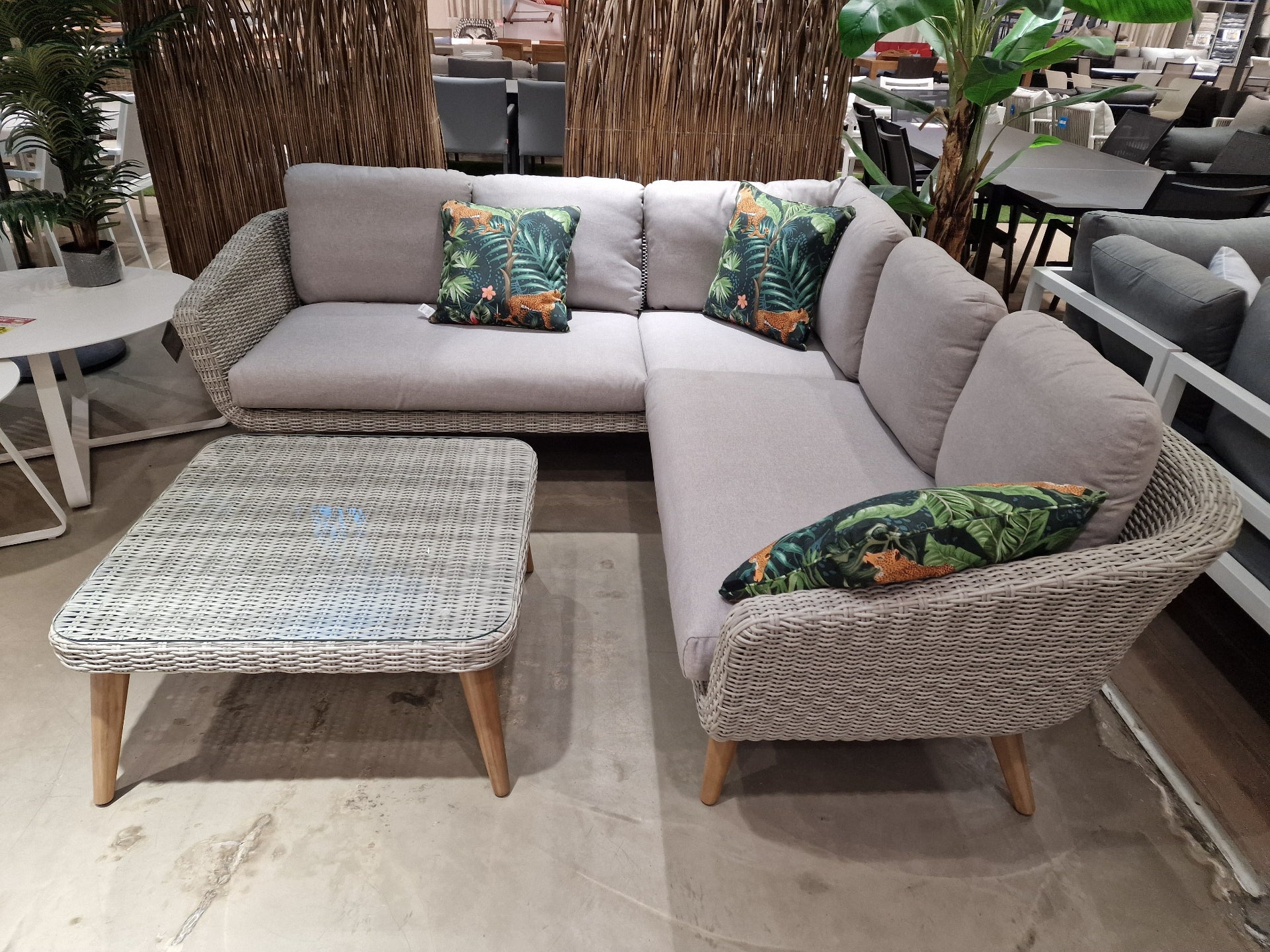 Mirabel Lounge Set Hoeklounge Natural White Grey