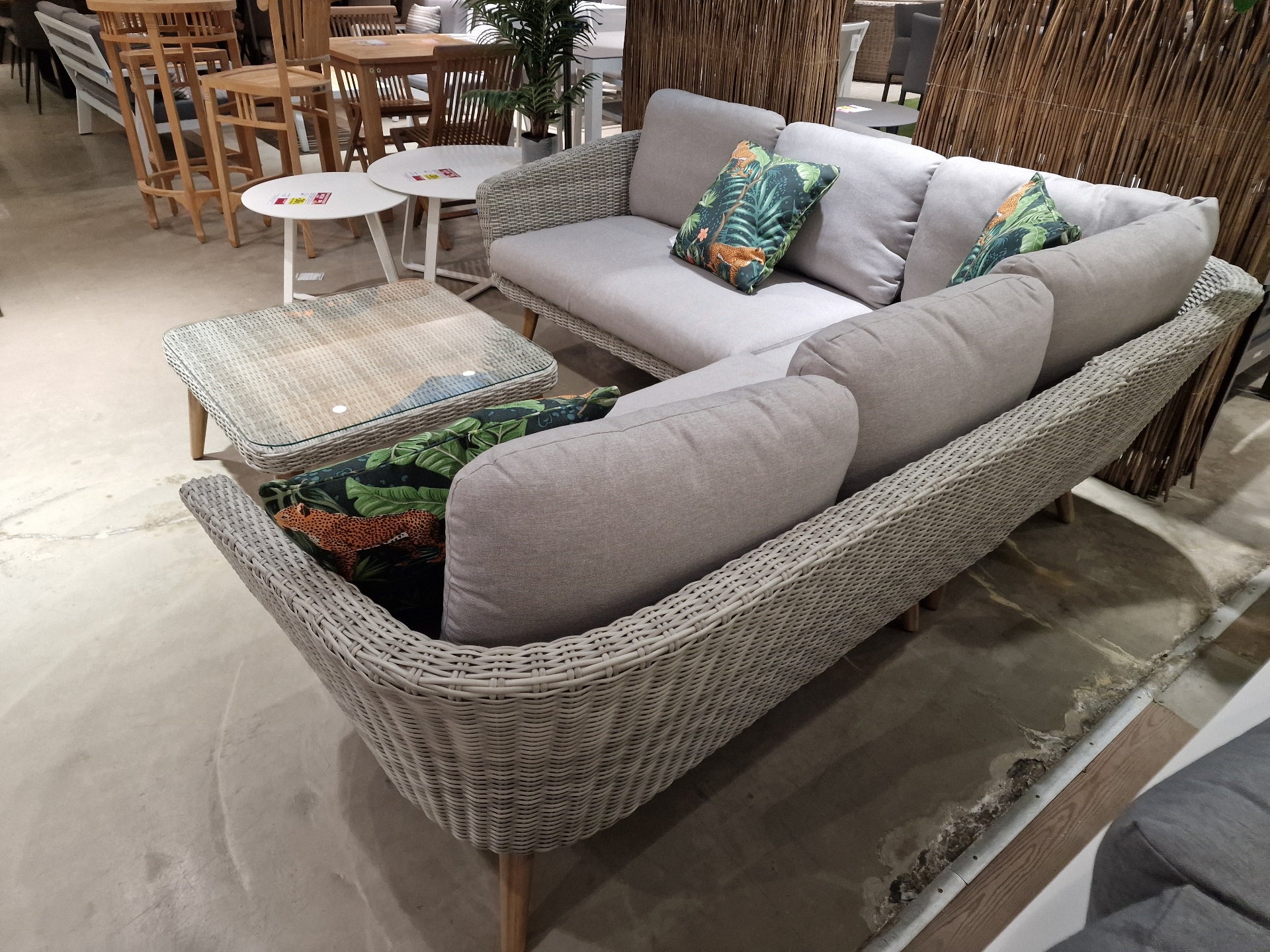 Mirabel Lounge Set Hoeklounge Natural White Grey