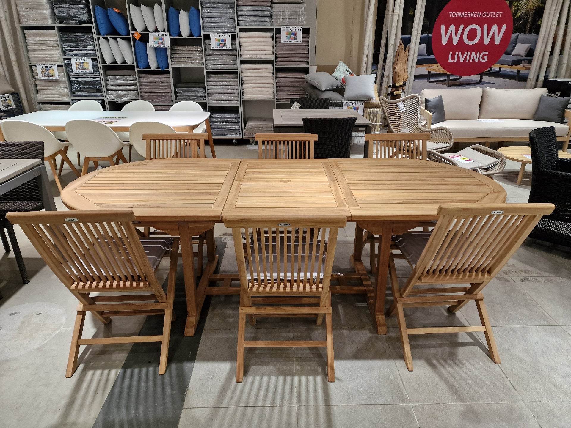 Teak Tuintafel Uitschuifbaar Ovaal - 180/240cm x 100cm