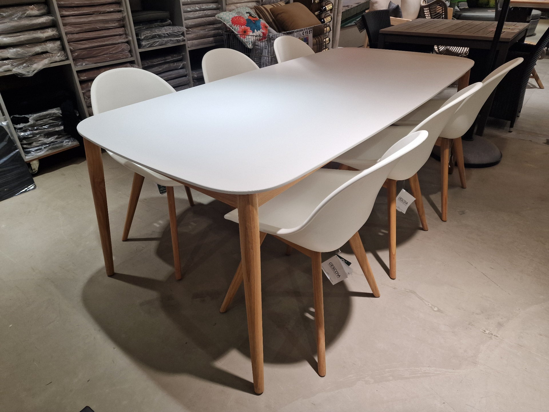 Tuintafel Helsinki White Duranit 213 x 100 x H78 cm