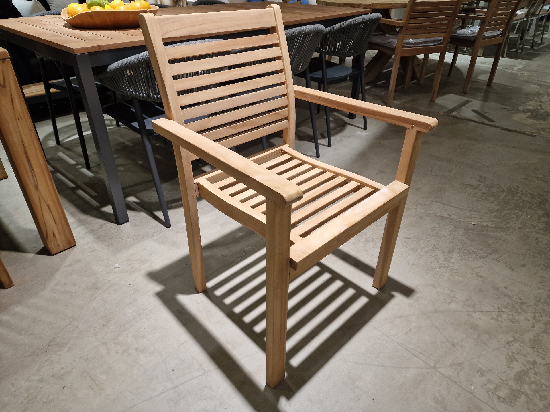 Teak Stapelstoel Tristan - Natural Teak