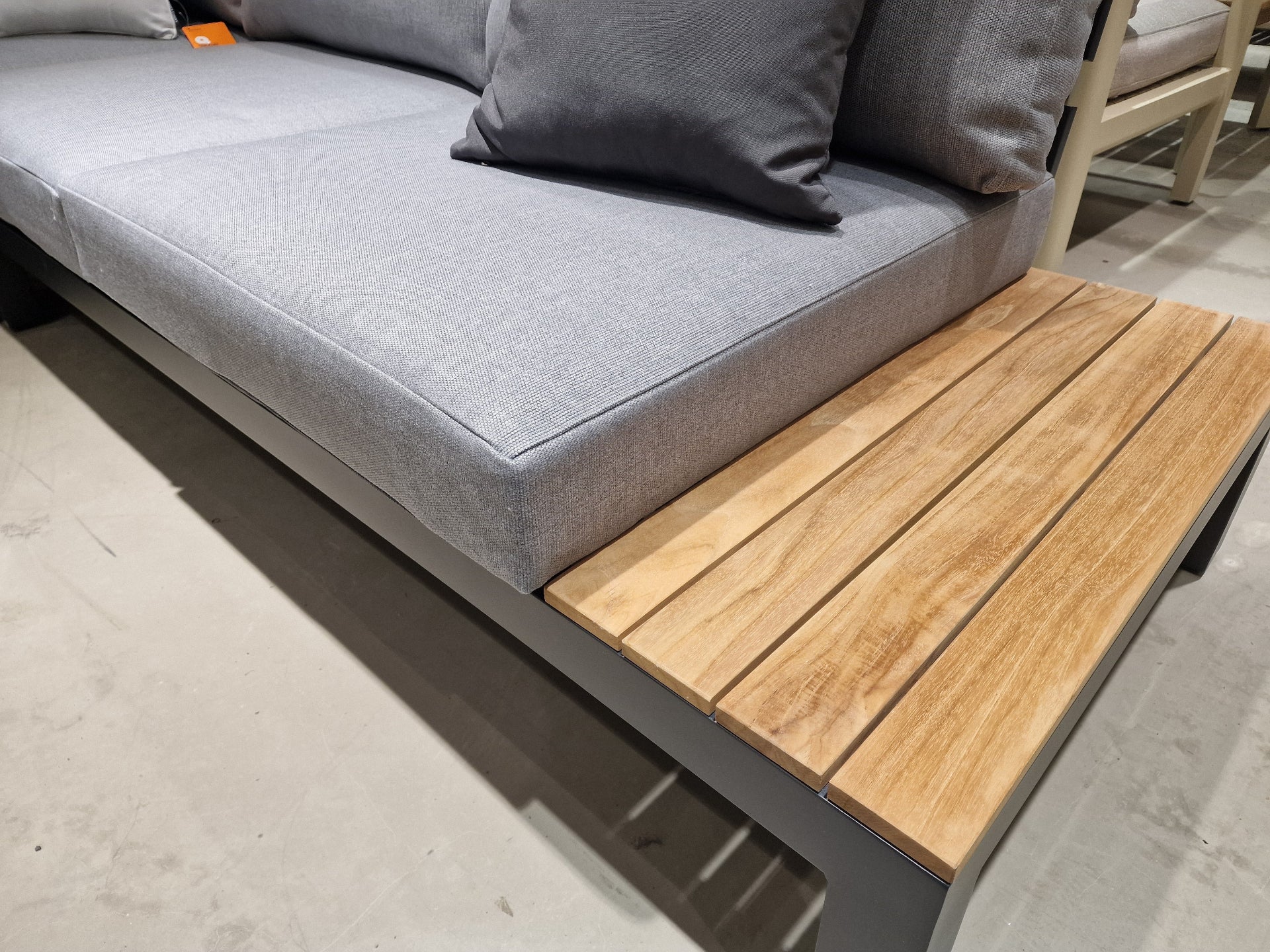 Vienna Hoeklounge Set Teak Top 4-delig Alu - Royal Grey Mat + Pepper Grey