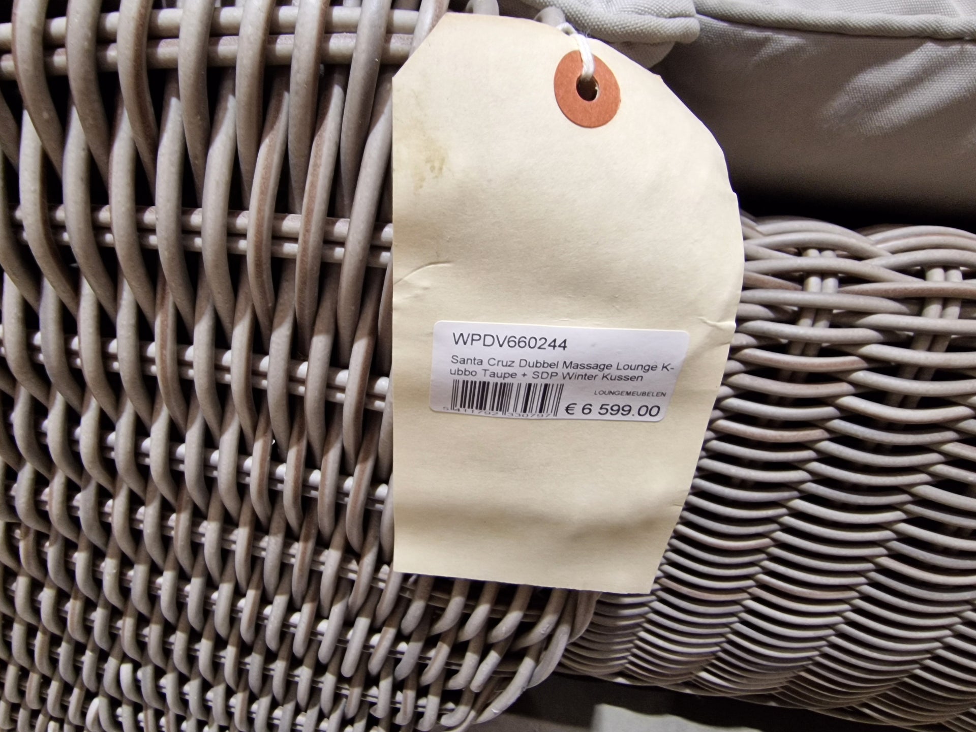 Santa Cruz Massage Ligbed Lounge XL met Zonnekap Ecru