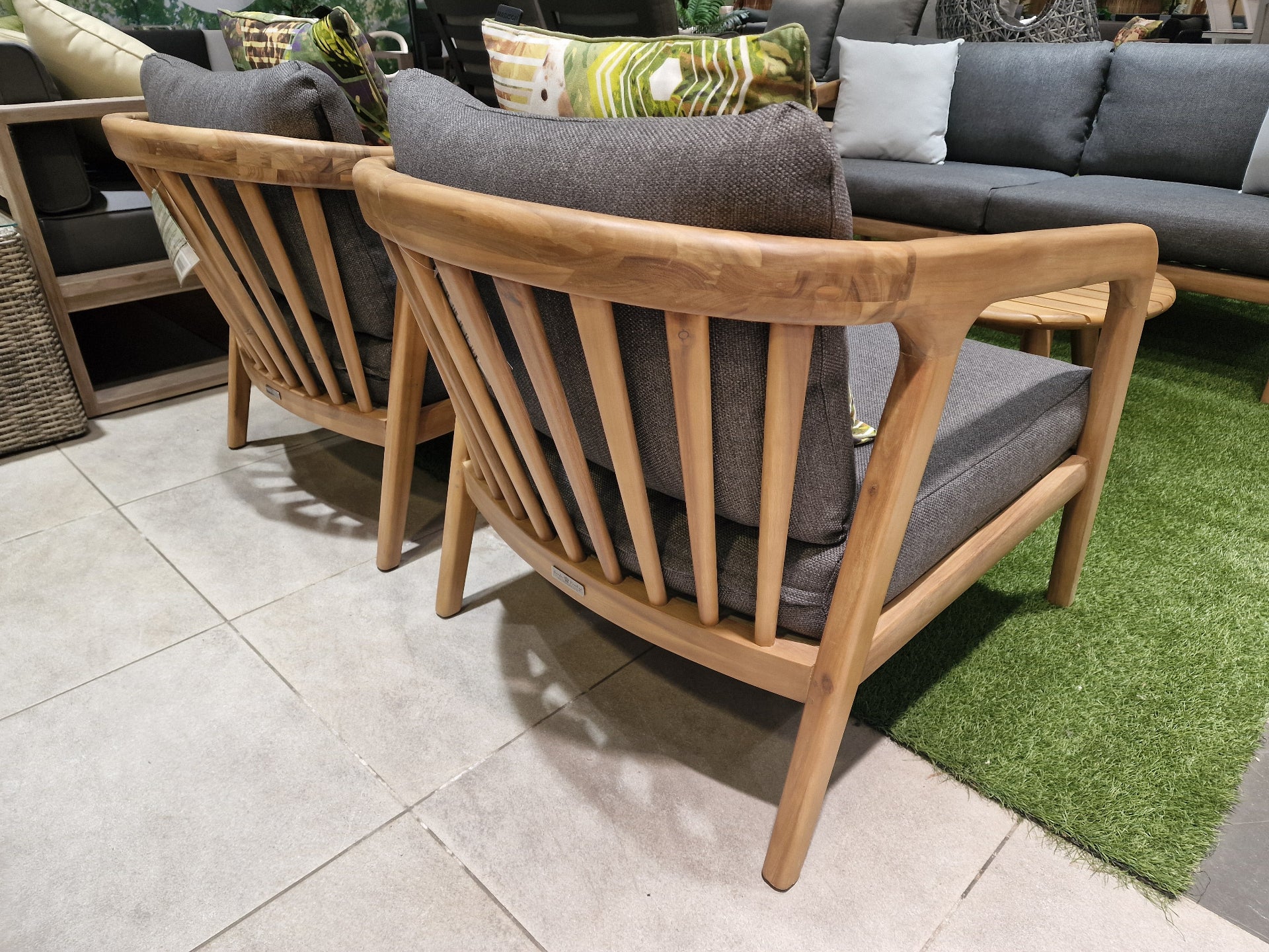 Florence Lounge Set 2-Zit + 2x 1-Zit - Acacia Light Teak Look