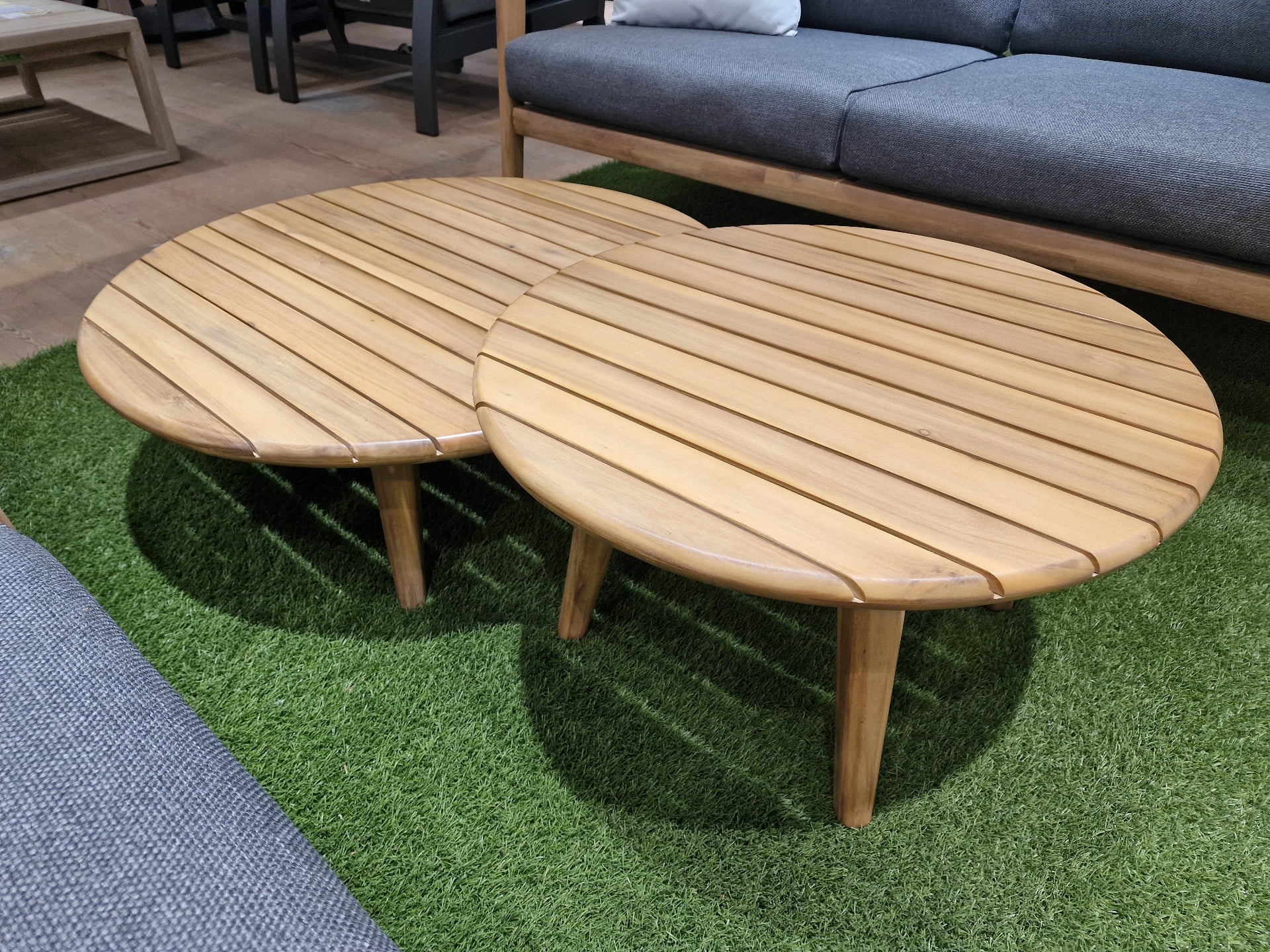 Florence Lounge Set 2-Zit + 2x 1-Zit - Acacia Light Teak Look