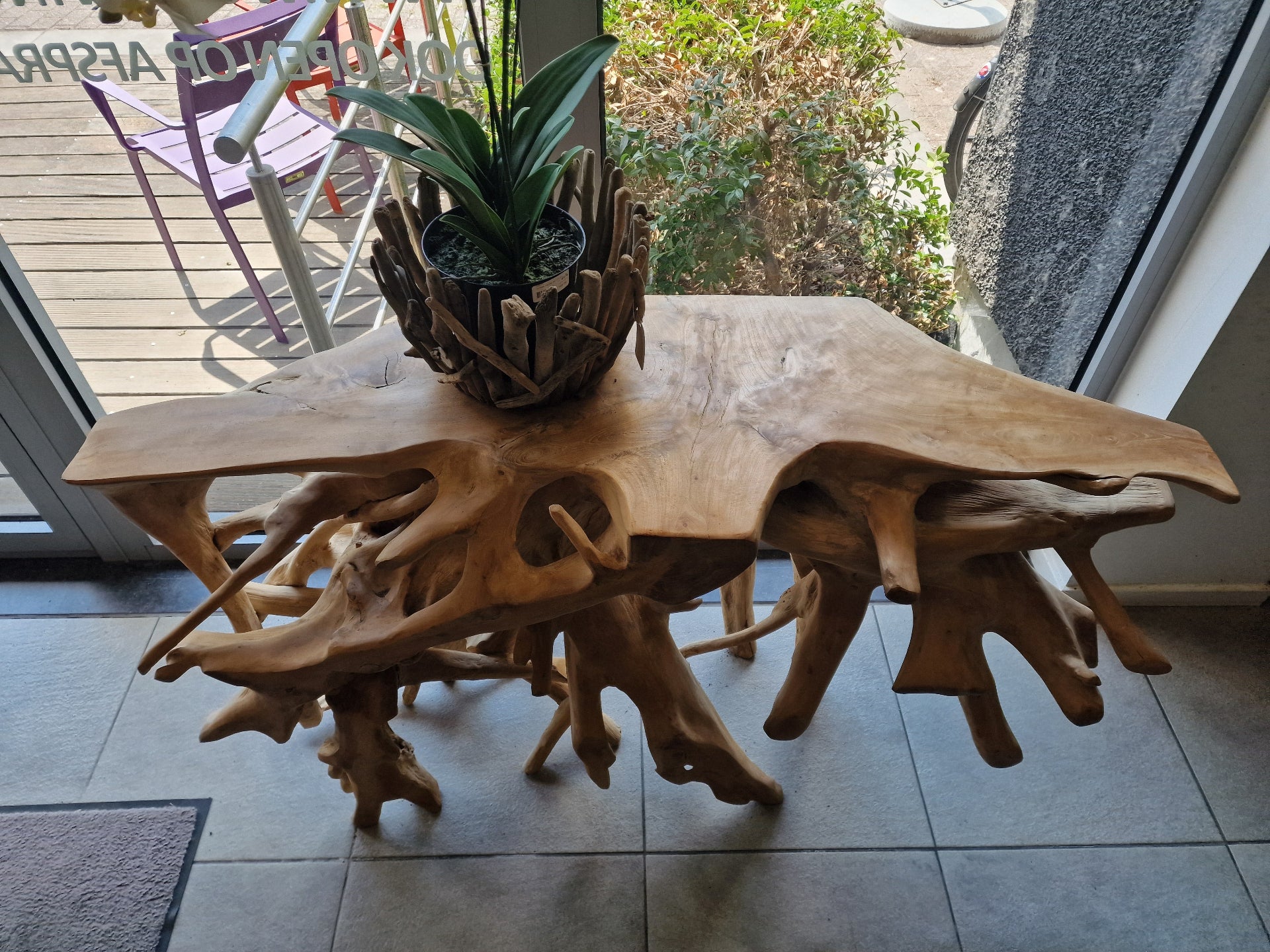 Teak Muurconsole Root Wood Erosi