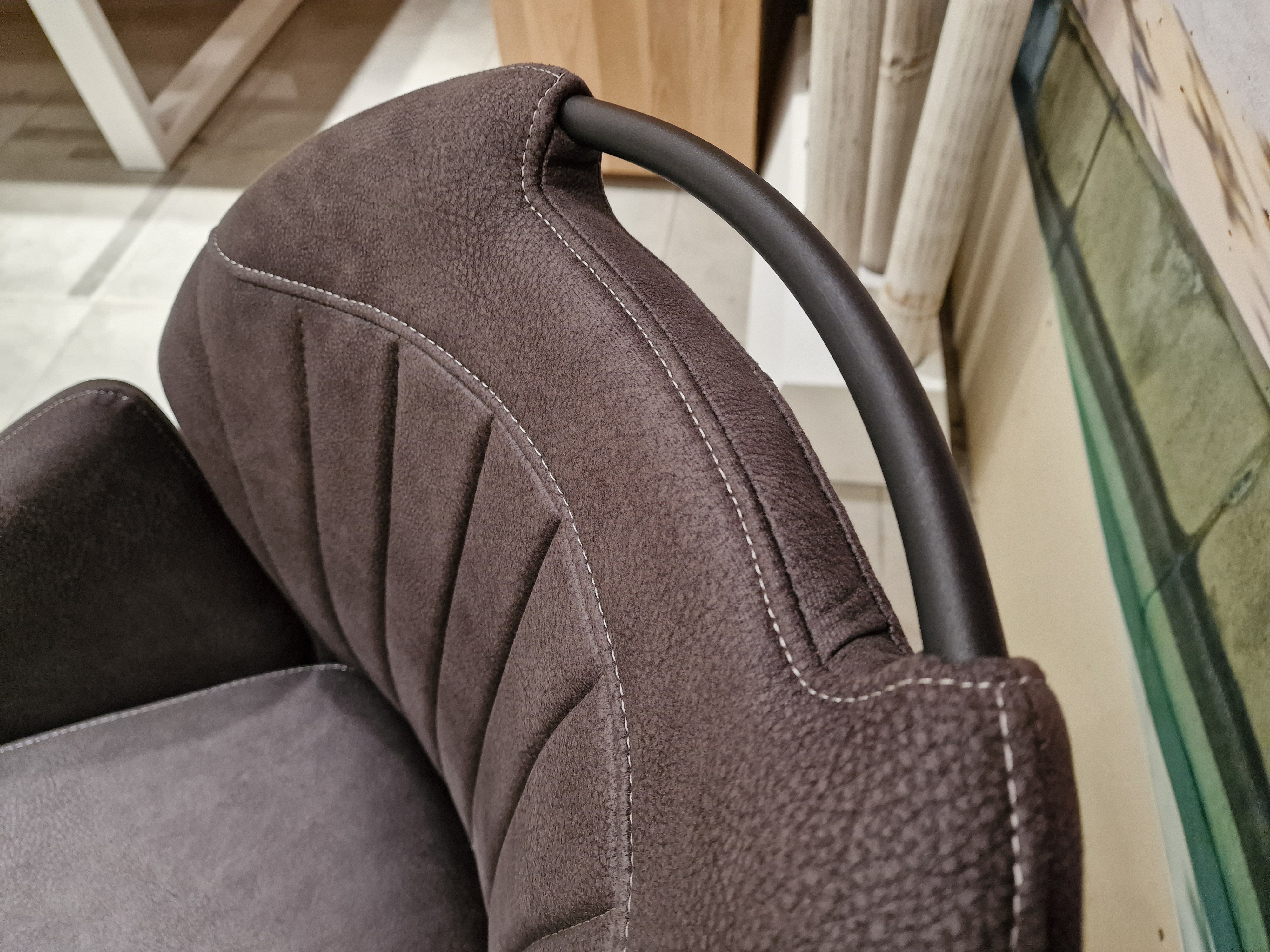 Eetkamerstoel Belize - Stof Zorro Antraciet - Zwarte Poten