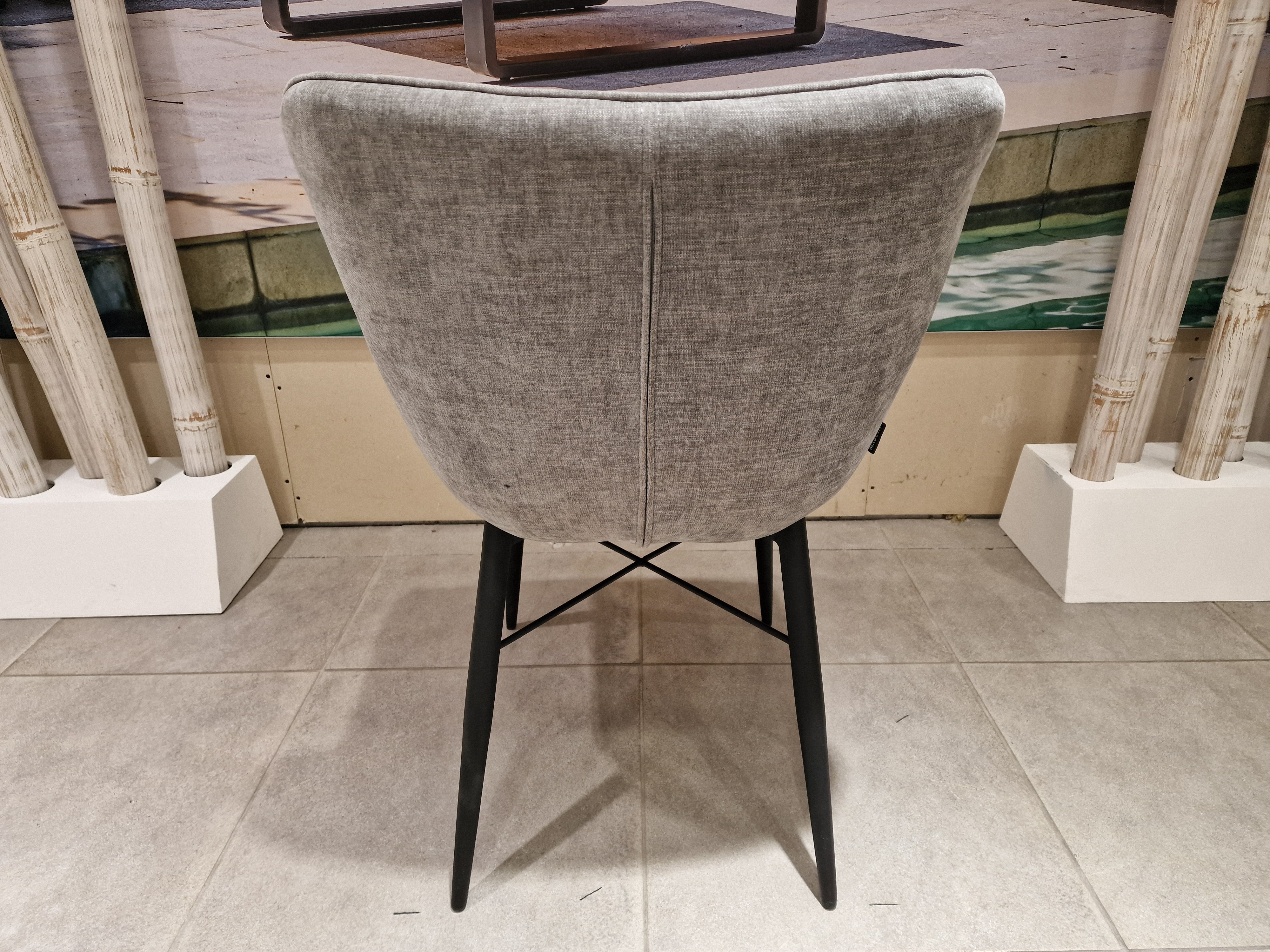 Interieurstoel Mikki - Stof Miami Ash - Zwarte Poten