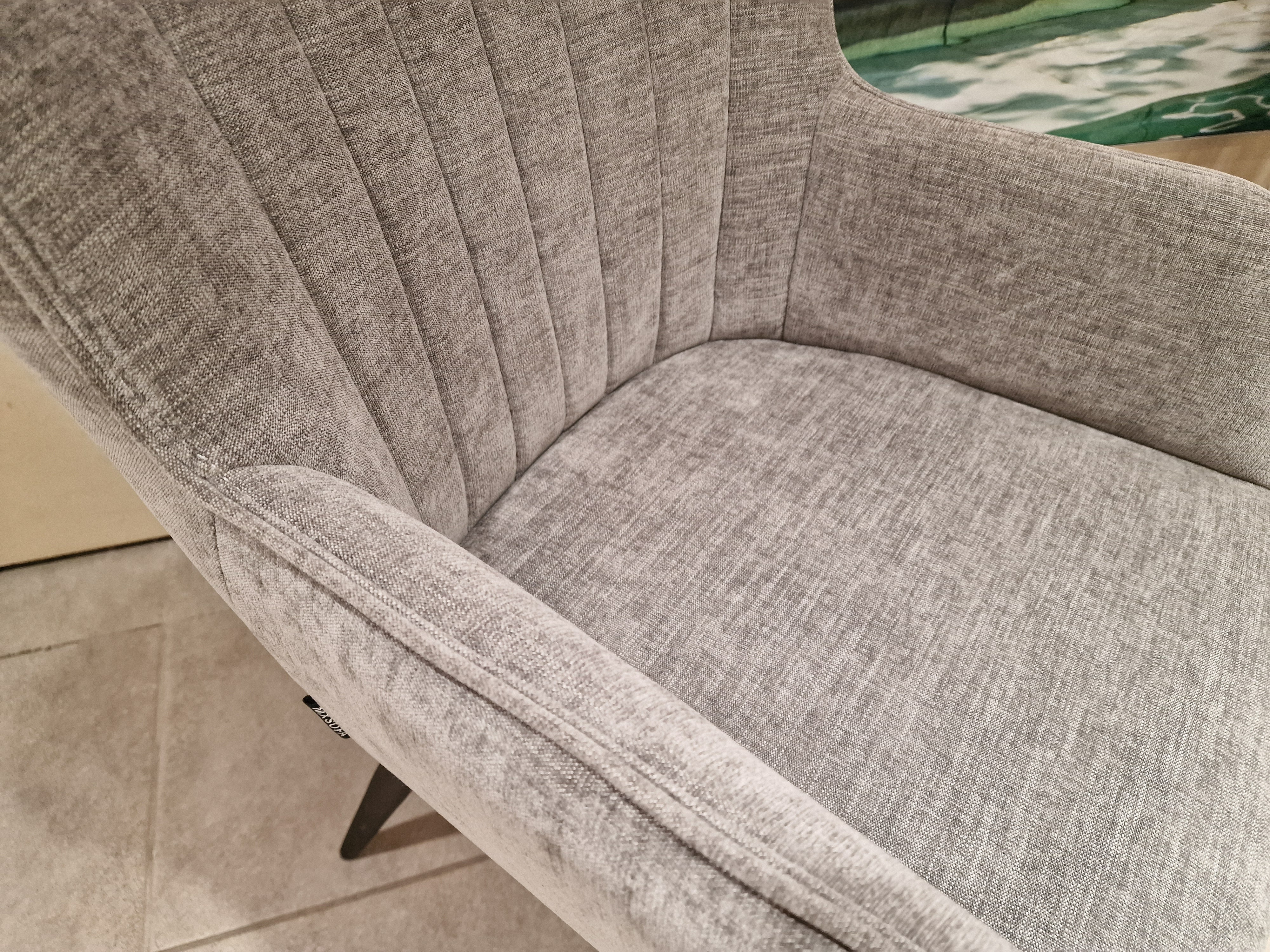 Interieurstoel Mikki - Stof Miami Ash - Zwarte Poten