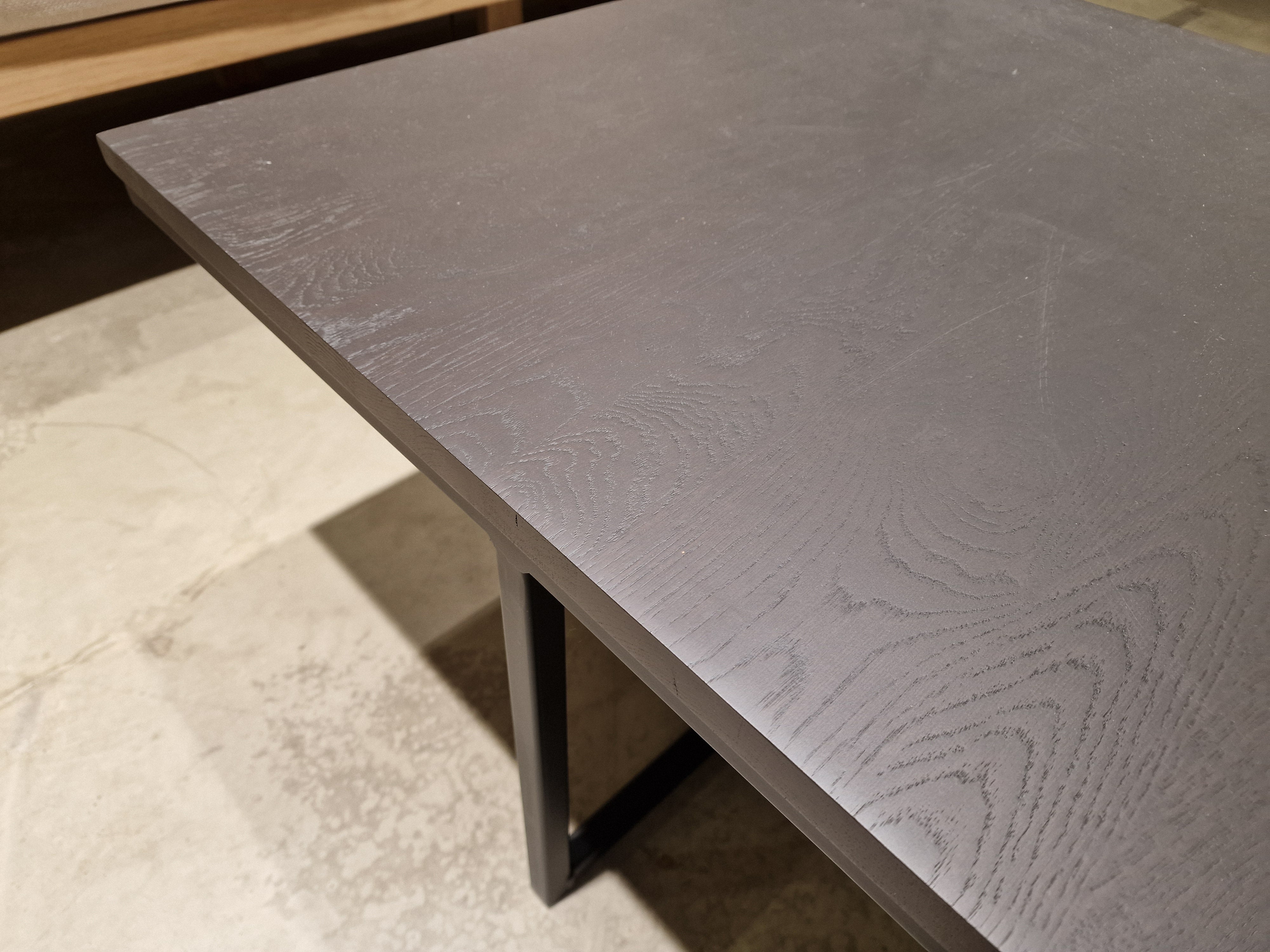 Eik Salontafel Tygo Vierkant 60 x 60cm Wenge met Zwart Metalen Onderstel