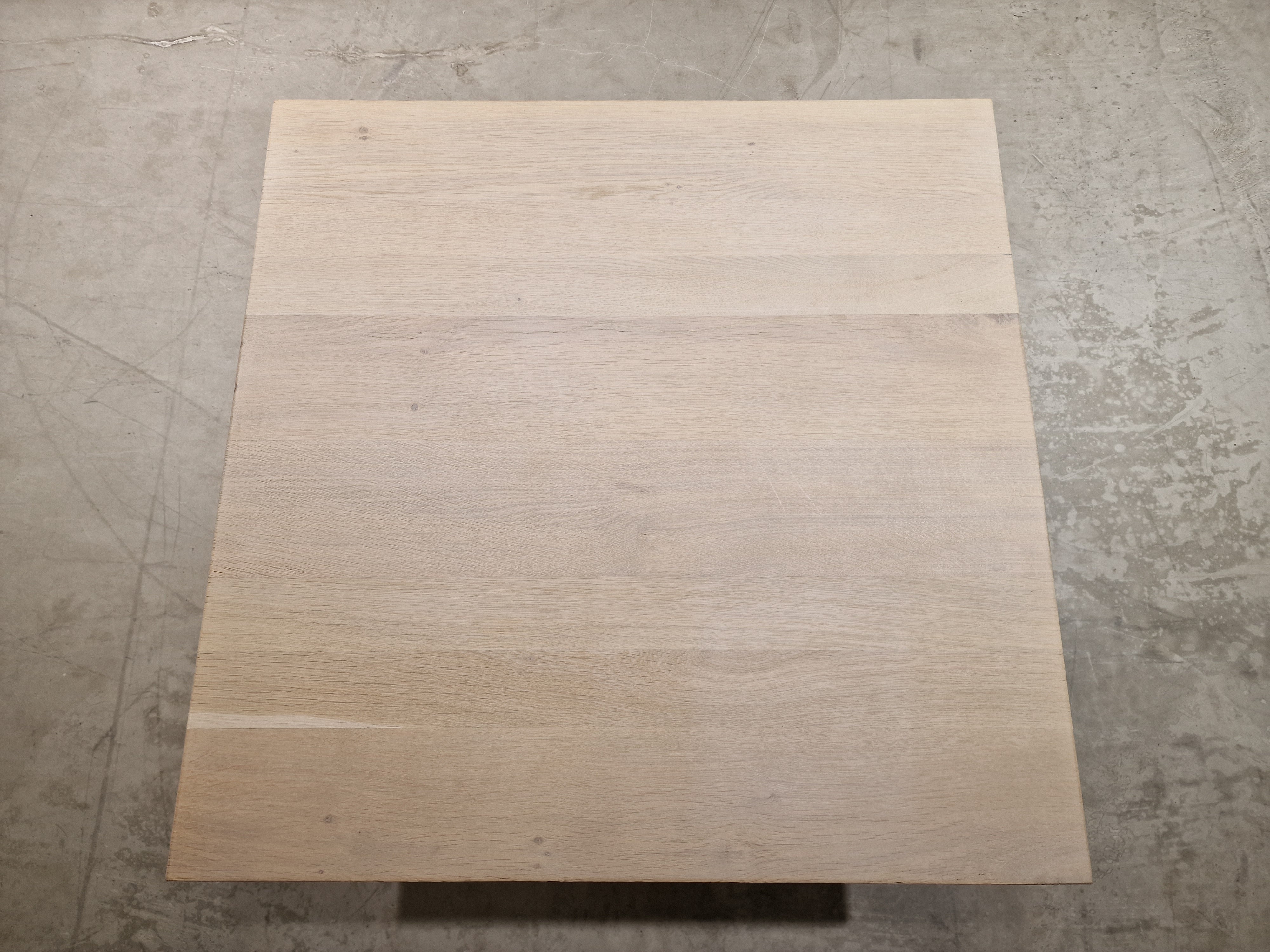 Eik Salontafel Tygo Vierkant 60 x 60cm Grijs met Zwart Metalen Onderstel