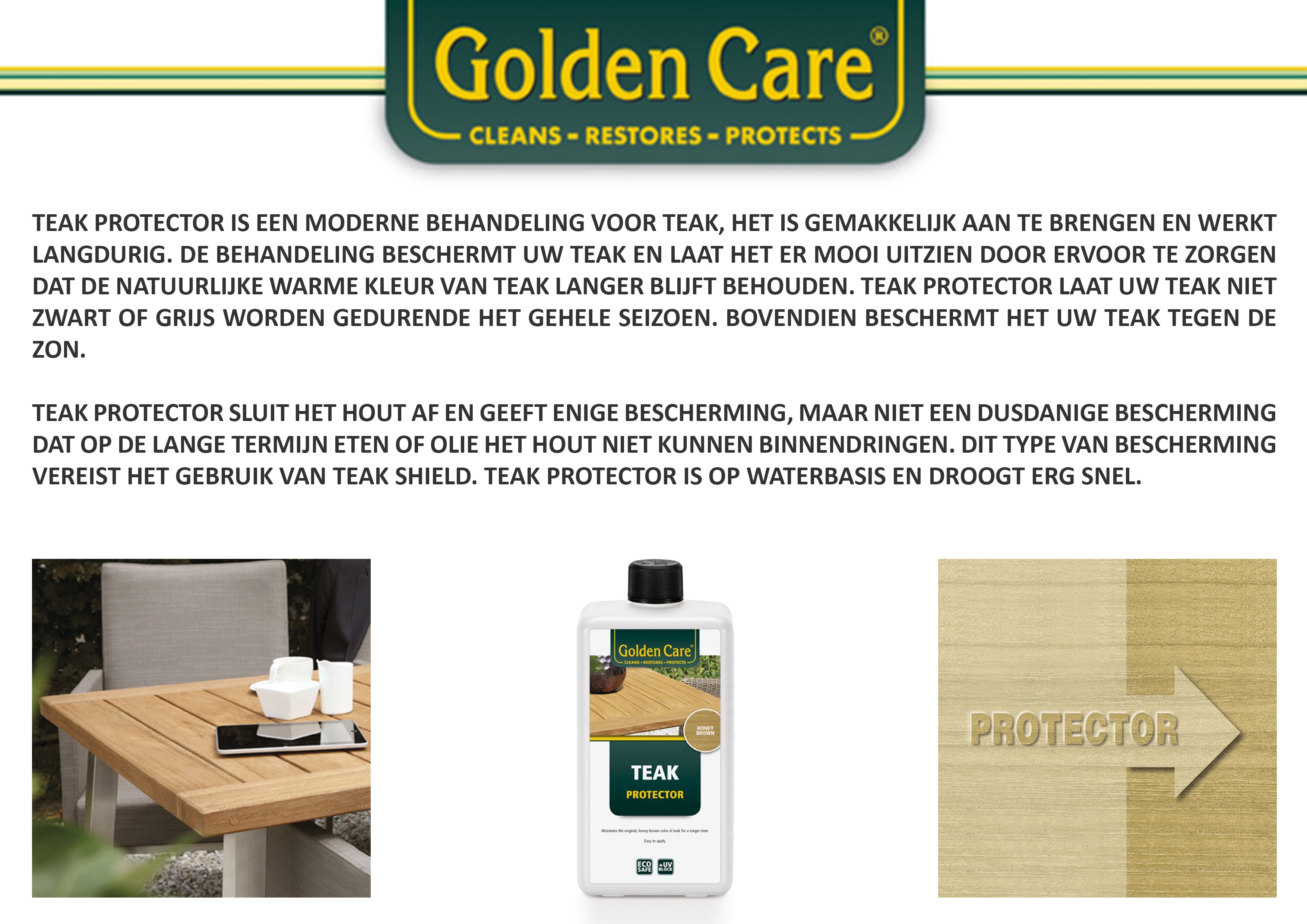 Teak Color Protector 1l - Naturel Licht Bruin