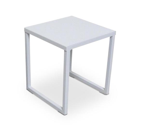 Alu Bijzettafel Ella White Mat