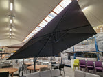Zweefparasol Challenger T1 300 x 300cm Doek Faded Black + Graniet Voet 90KG