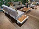 Lounge Set Dyna Wit Mat - Licht Grijze Kussens