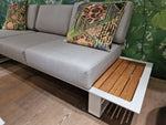 Lounge Set Dyna Wit Mat - Licht Grijze Kussens