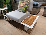 Lounge Set Dyna Wit Mat - Licht Grijze Kussens