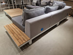Lounge Set Hollywood Wit Mat - Licht Grijze Kussens