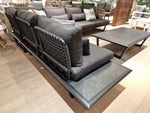 Lounge Set Palma Zwart Mat - Zwarte Kussens